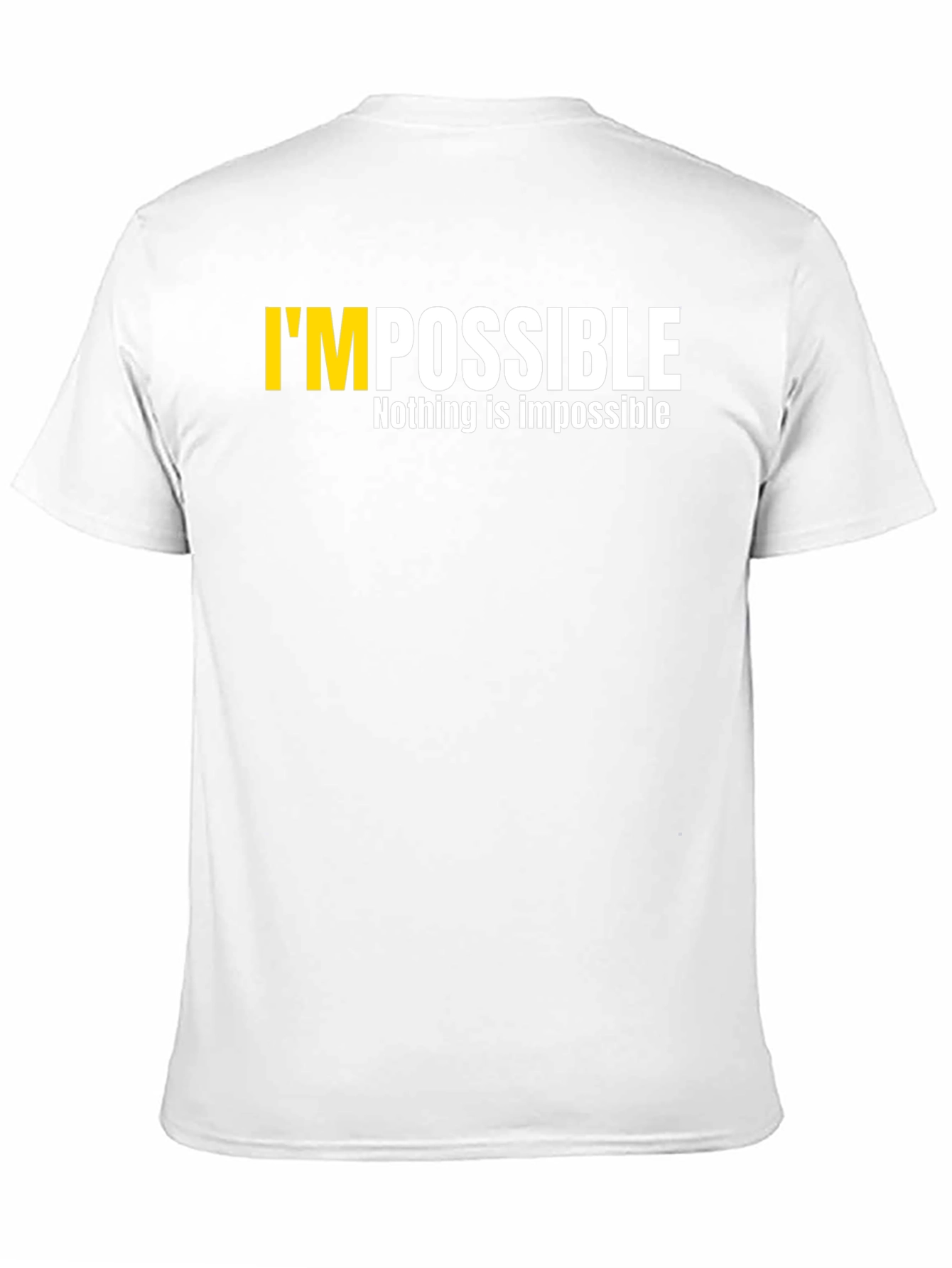 Motivational Impossible Graphic T-Shirt - Black