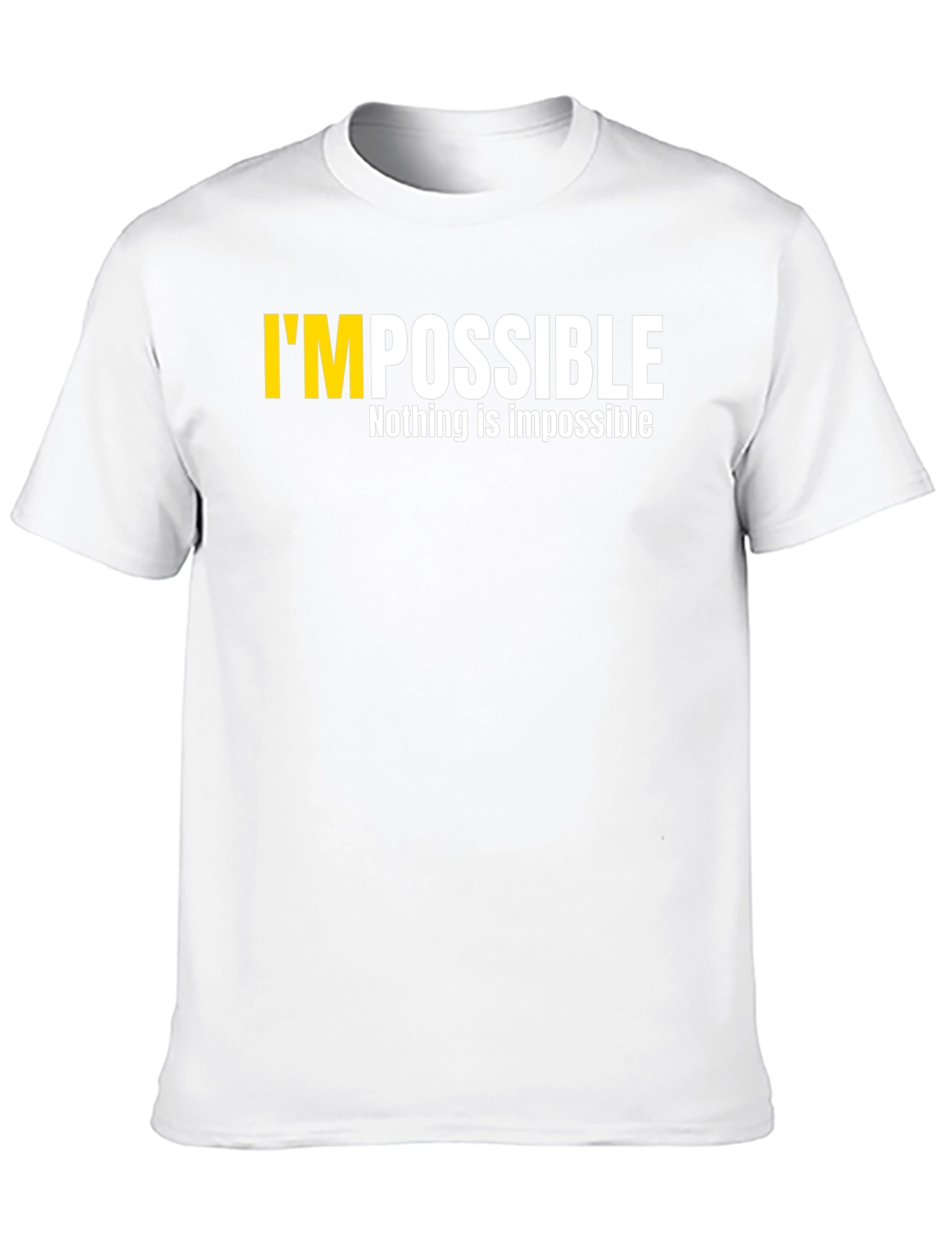 Motivational Impossible Graphic T-Shirt - Black