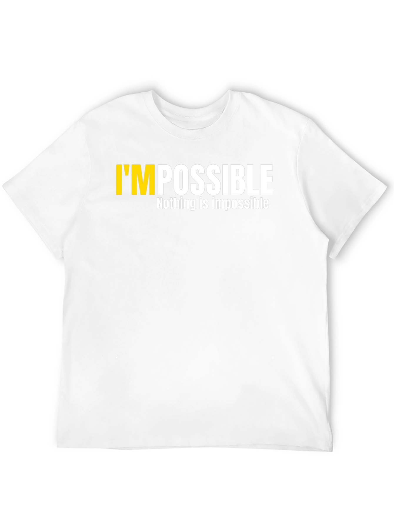 Motivational Impossible Graphic T-Shirt - Black