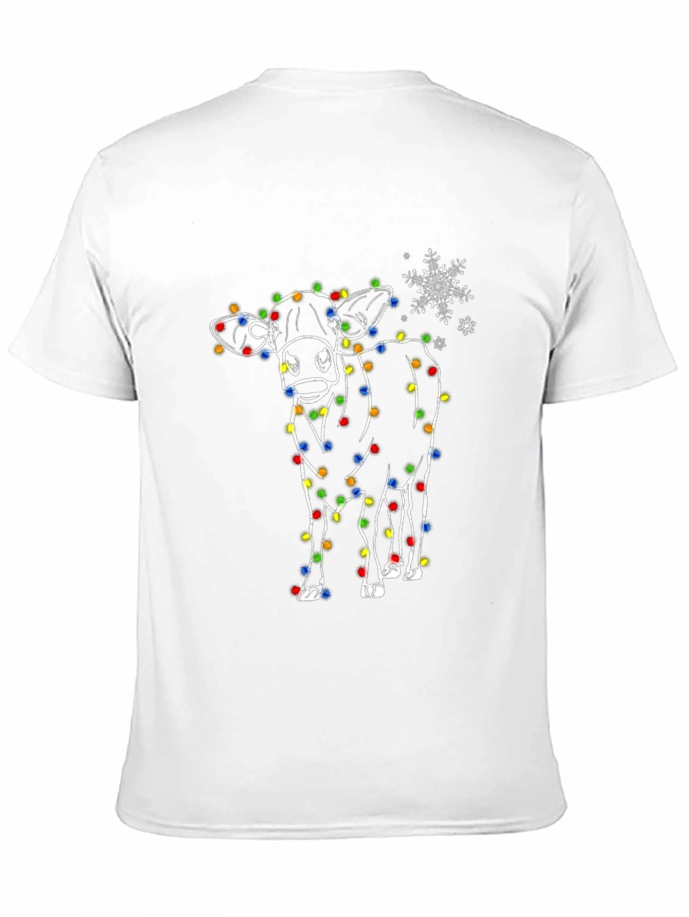Festive Cow Christmas Light T-Shirt