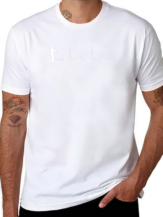 Heartbeat Flute Player Black Tee