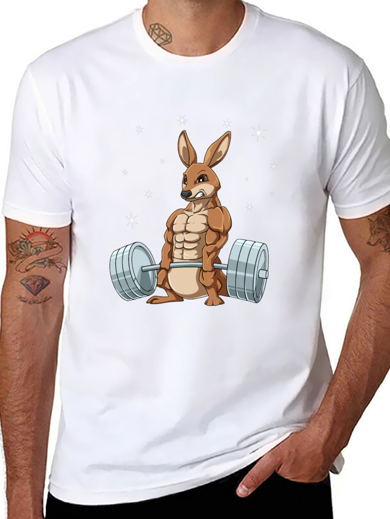 Funny Gym Kangaroo T-Shirt for Fitness Lovers
