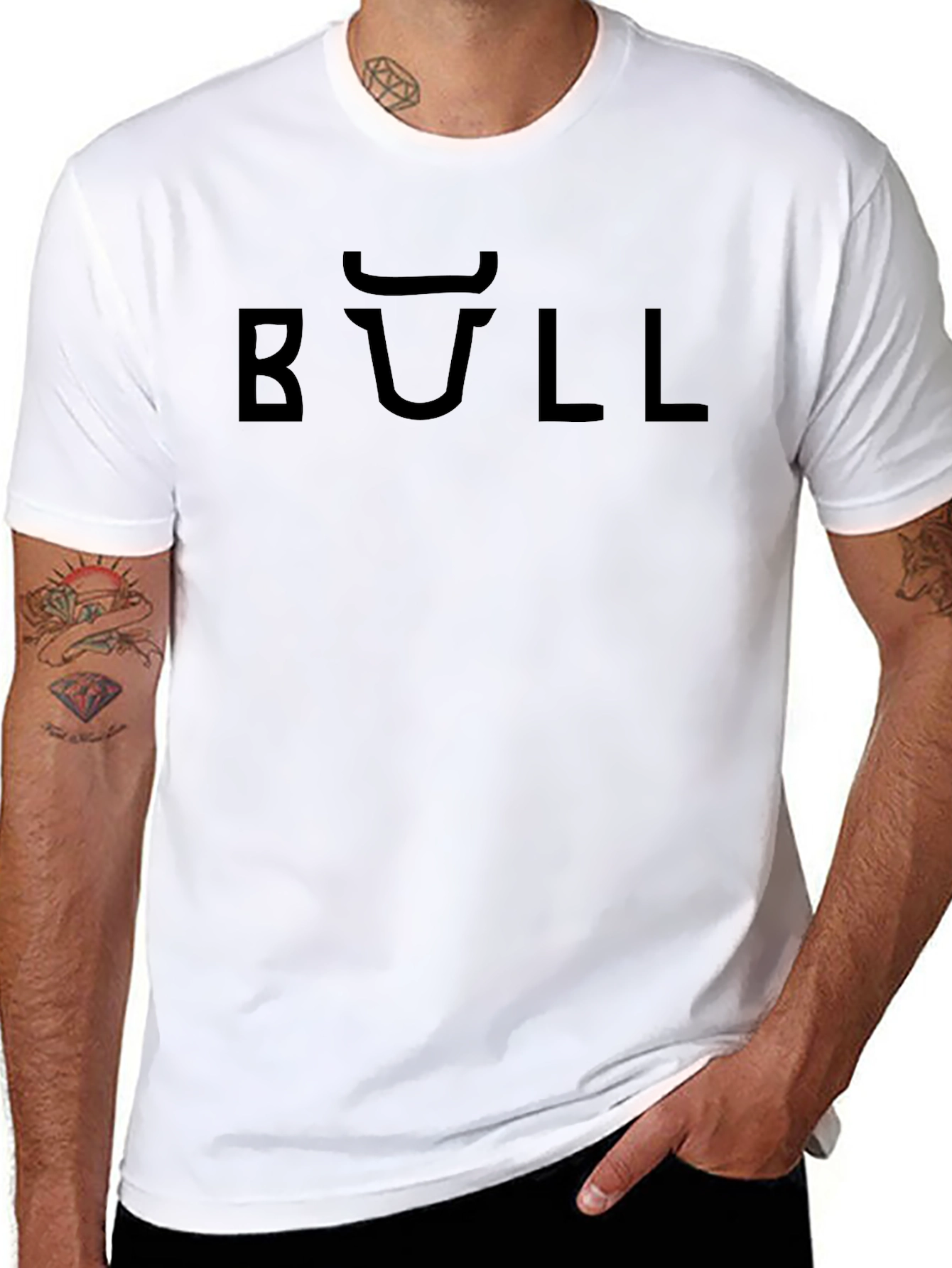Black BULL Graphic Tee - Modern Casual Style