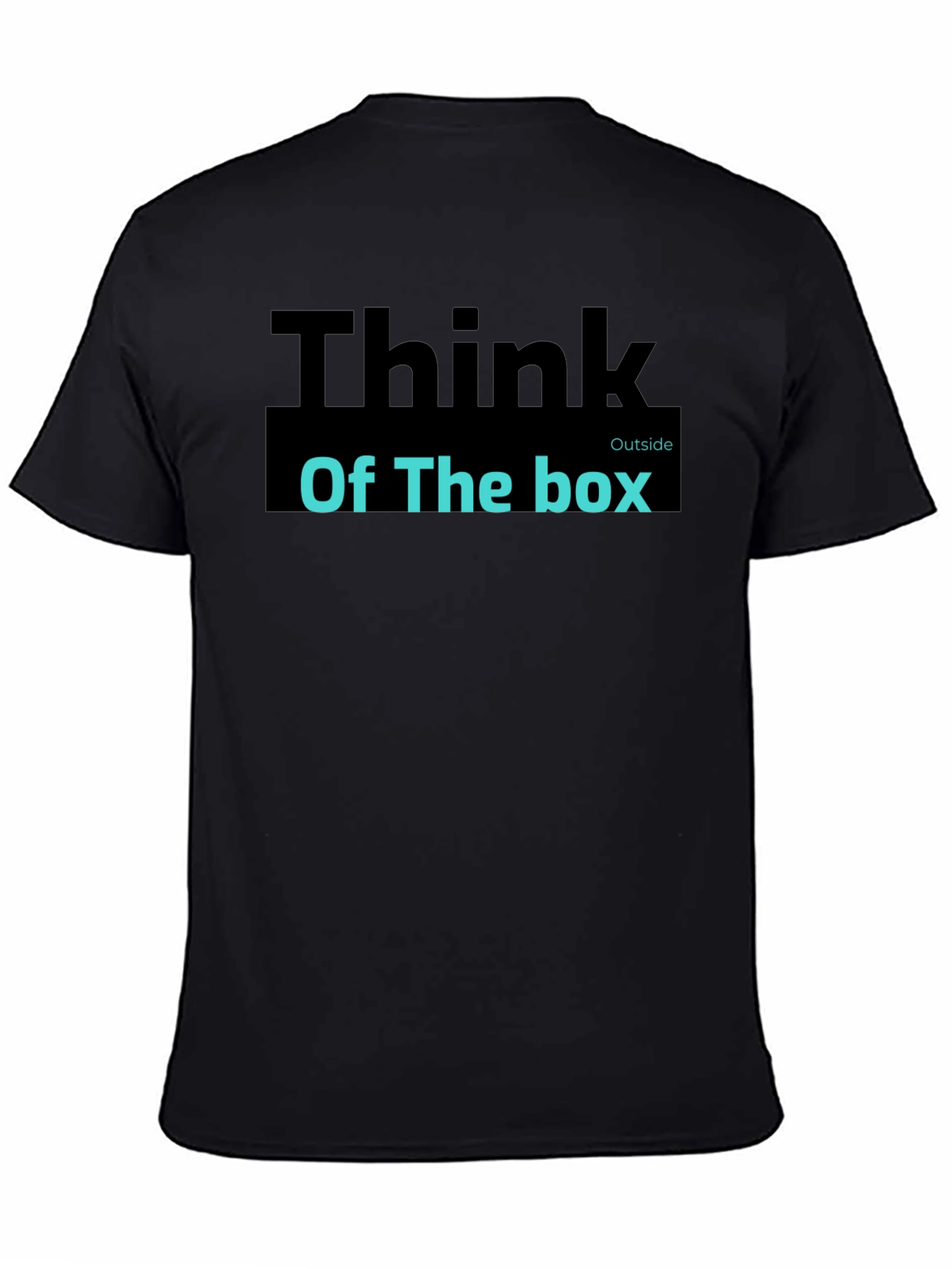 Think Outside the Box Black Graphic Tee Shirt