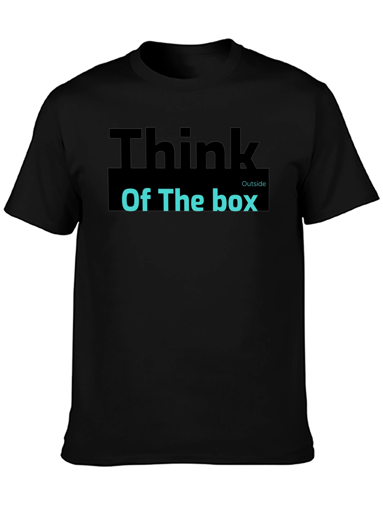 Think Outside the Box Black Graphic Tee Shirt