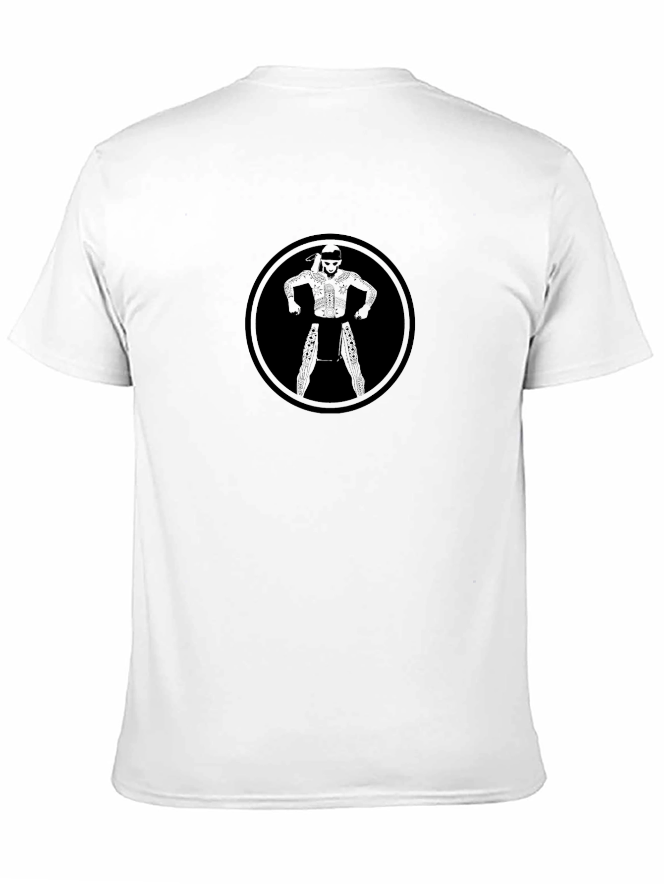 Black Graphic Tee - Warrior in Circle
