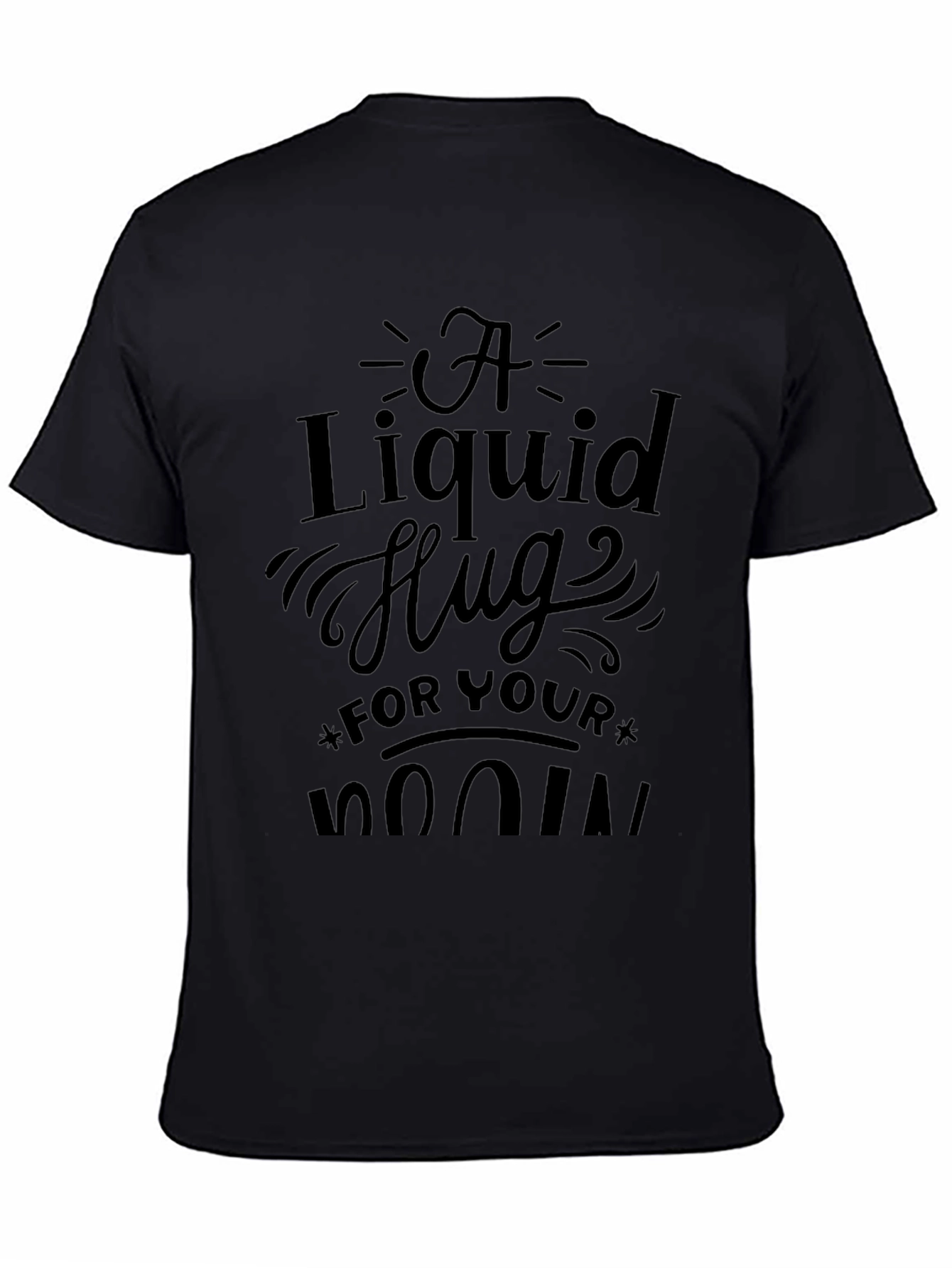 Liquid Hug Black Graphic T-Shirt