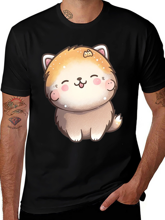 Cute Kawaii Dog T-Shirt - Unisex Black Tee