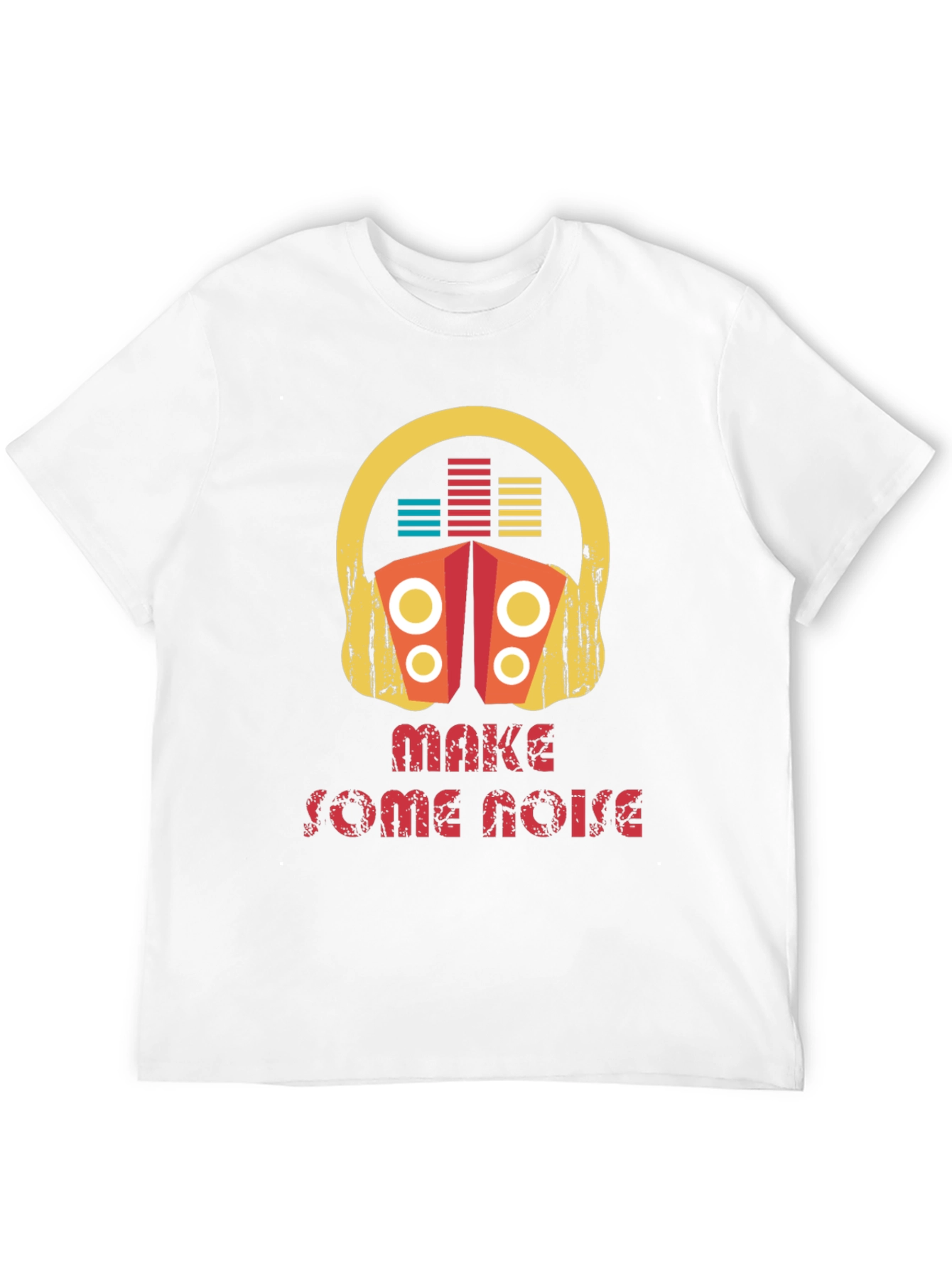 Make Some Noise Graphic Tee - Black Cotton T-Shirt