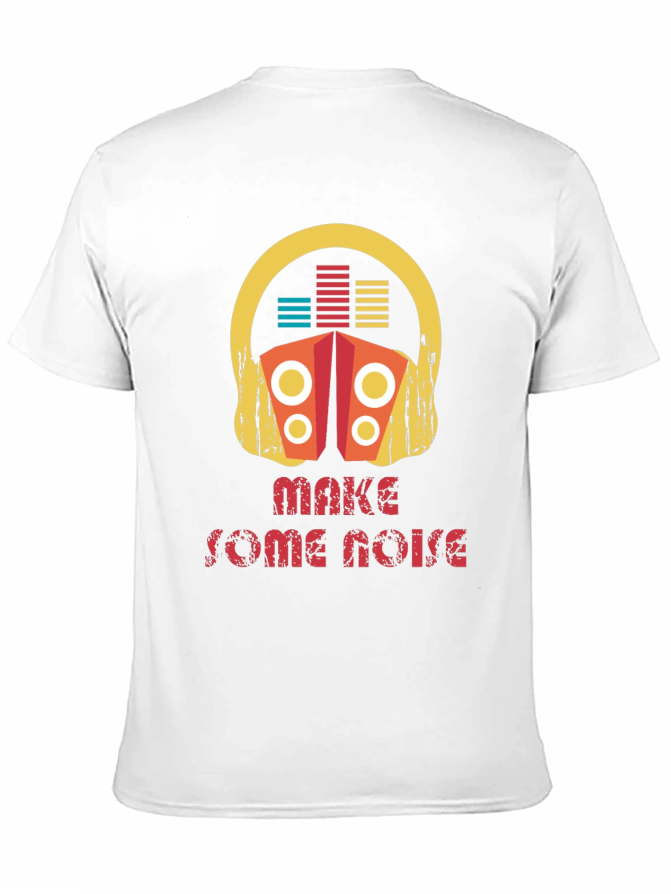 Make Some Noise Graphic Tee - Black Cotton T-Shirt