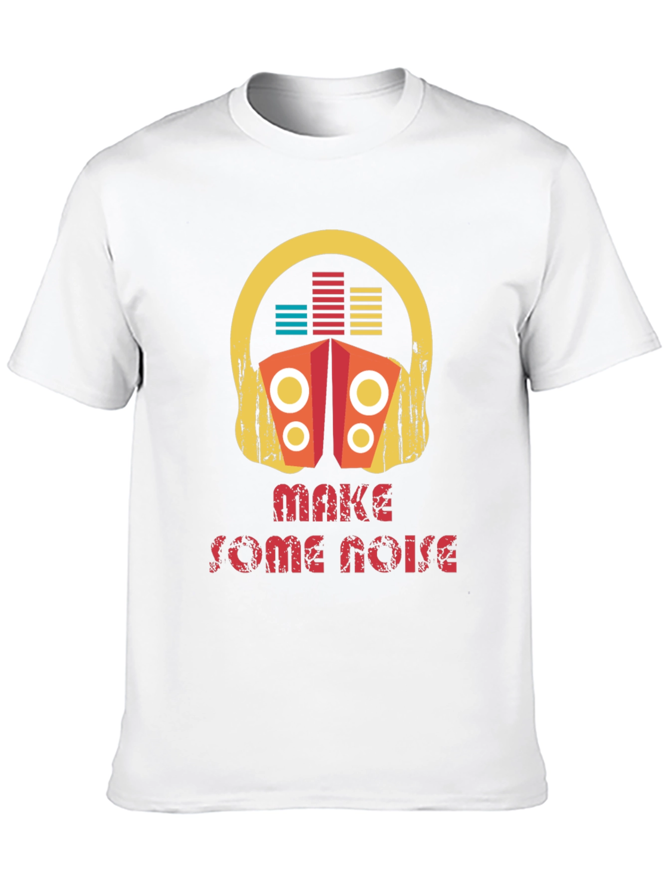 Make Some Noise Graphic Tee - Black Cotton T-Shirt