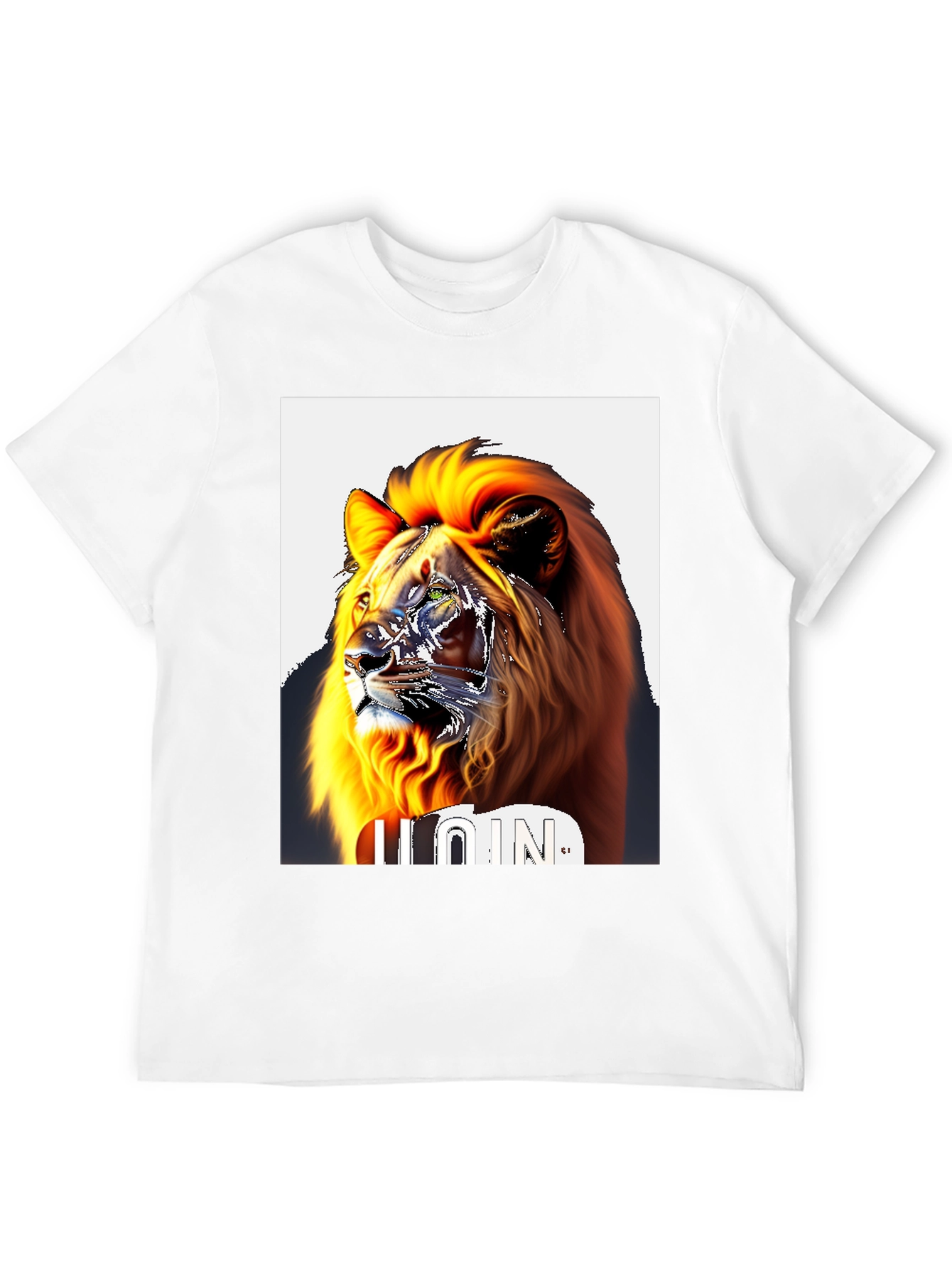 Lion Graphic Black T-Shirt - Bold Statement Tee