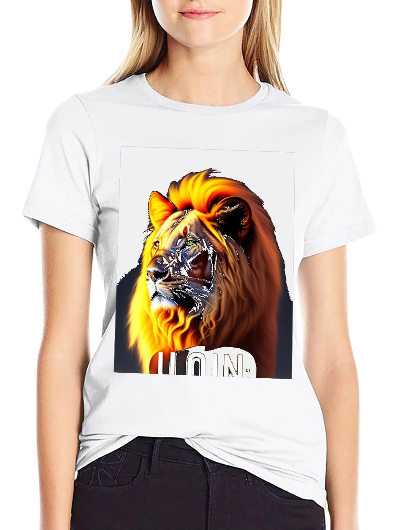 Lion Graphic Black T-Shirt - Bold Statement Tee