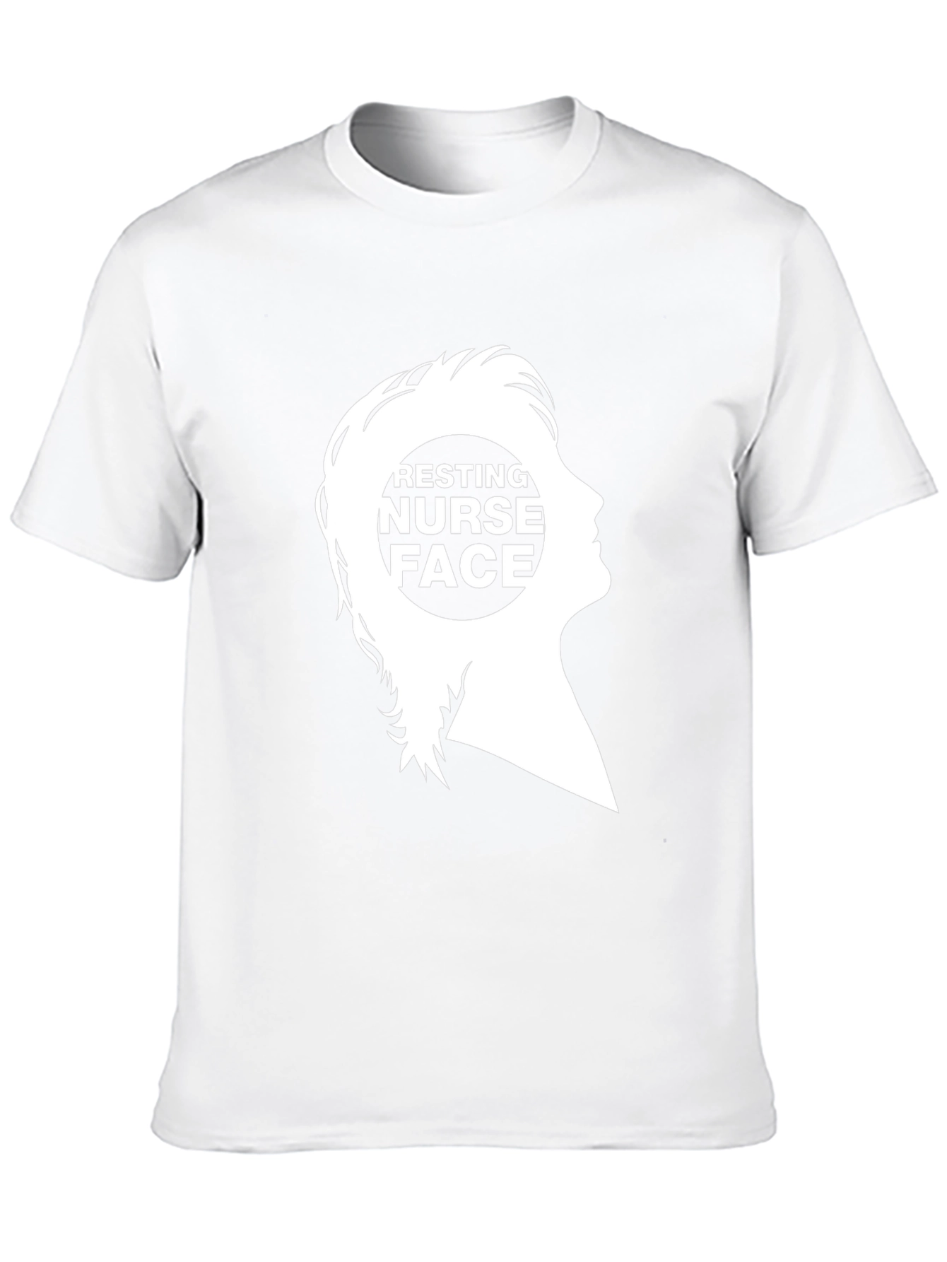 Resting Nurse Face Graphic Tee - Black Cotton T-Shirt