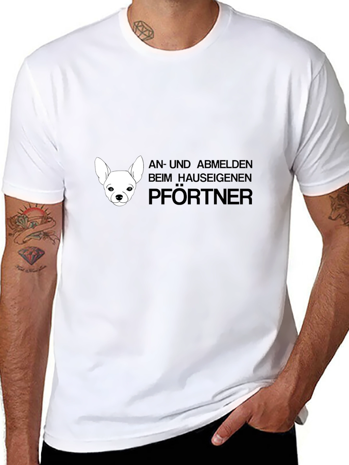 Chihuahua Pfortner Black T-Shirt
