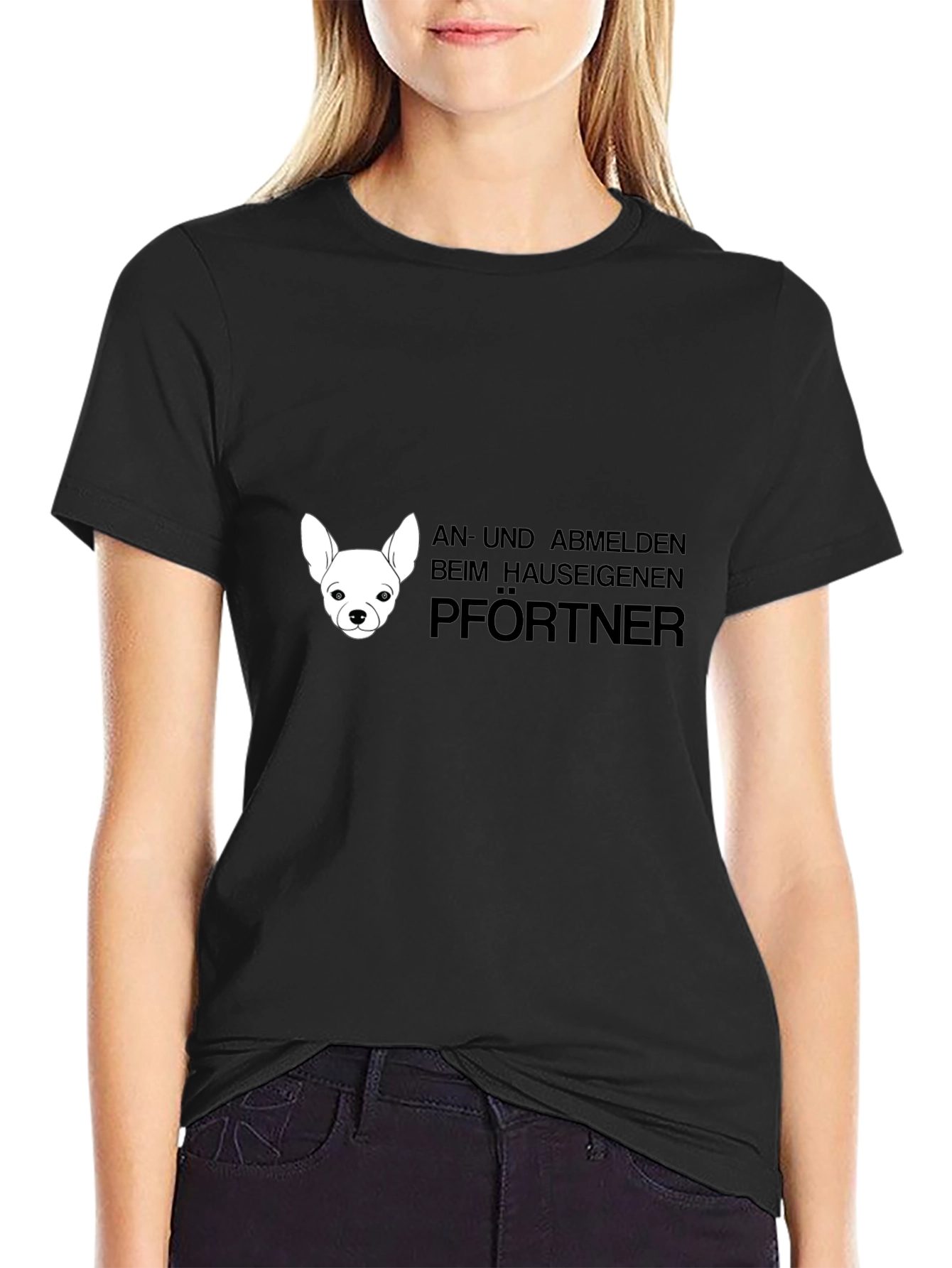 Chihuahua Pfortner Black T-Shirt