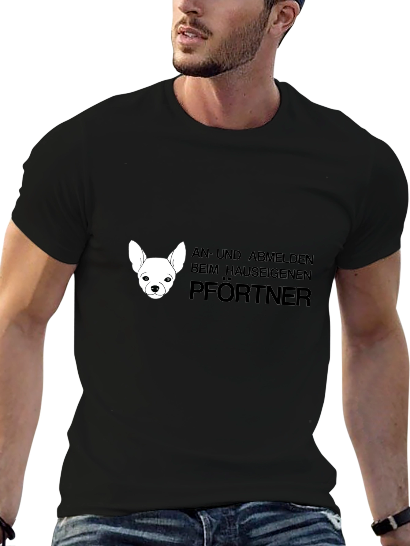 Chihuahua Pfortner Black T-Shirt
