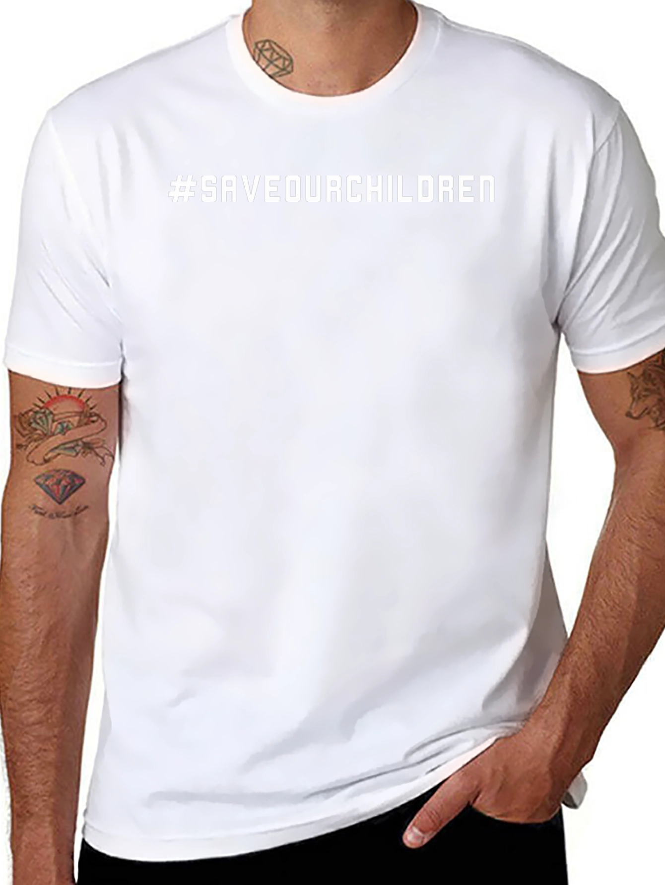 Save Our Children T-Shirt - Black Crew Neck