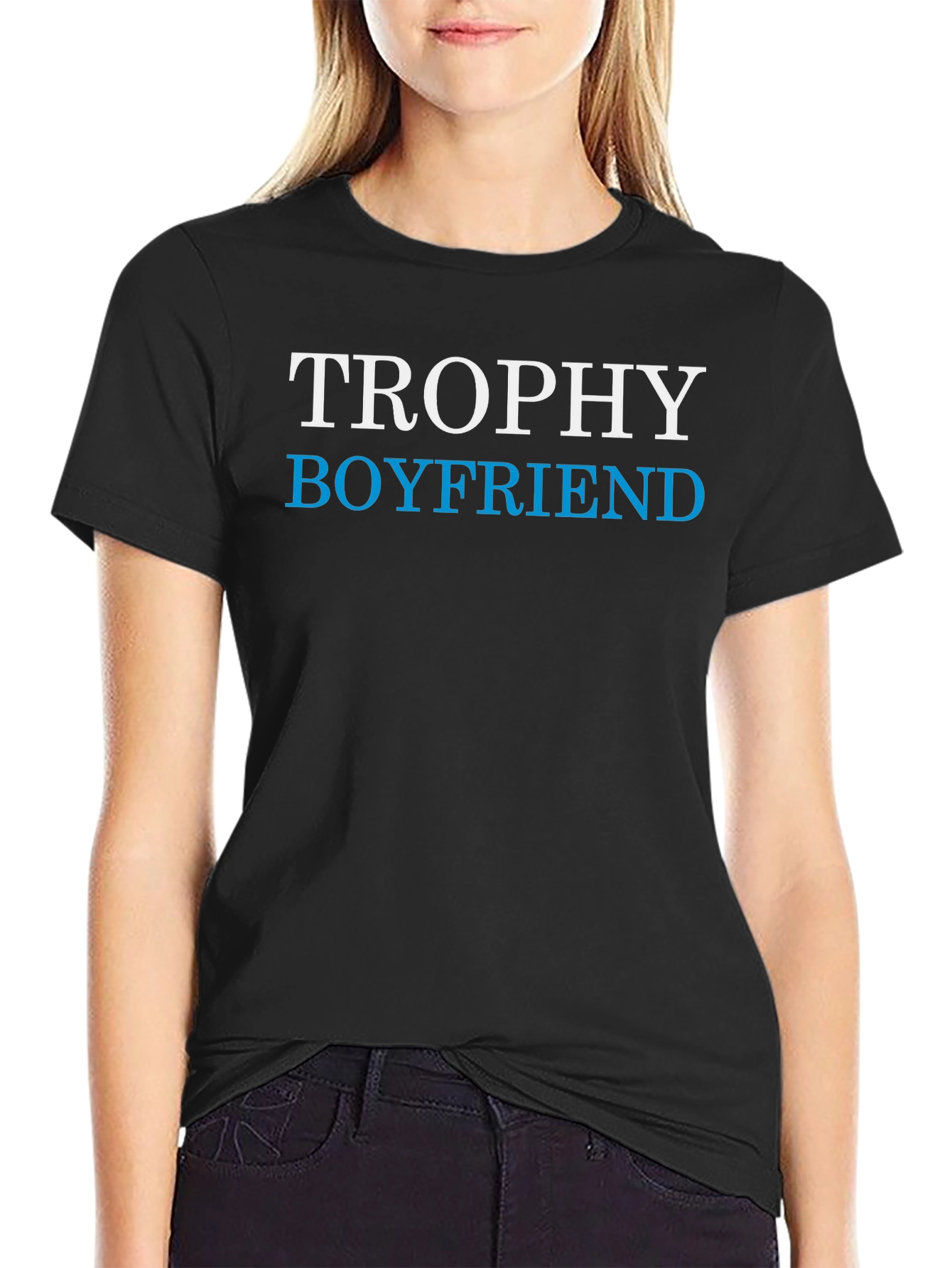 Trophy Boyfriend Graphic T-Shirt - Black