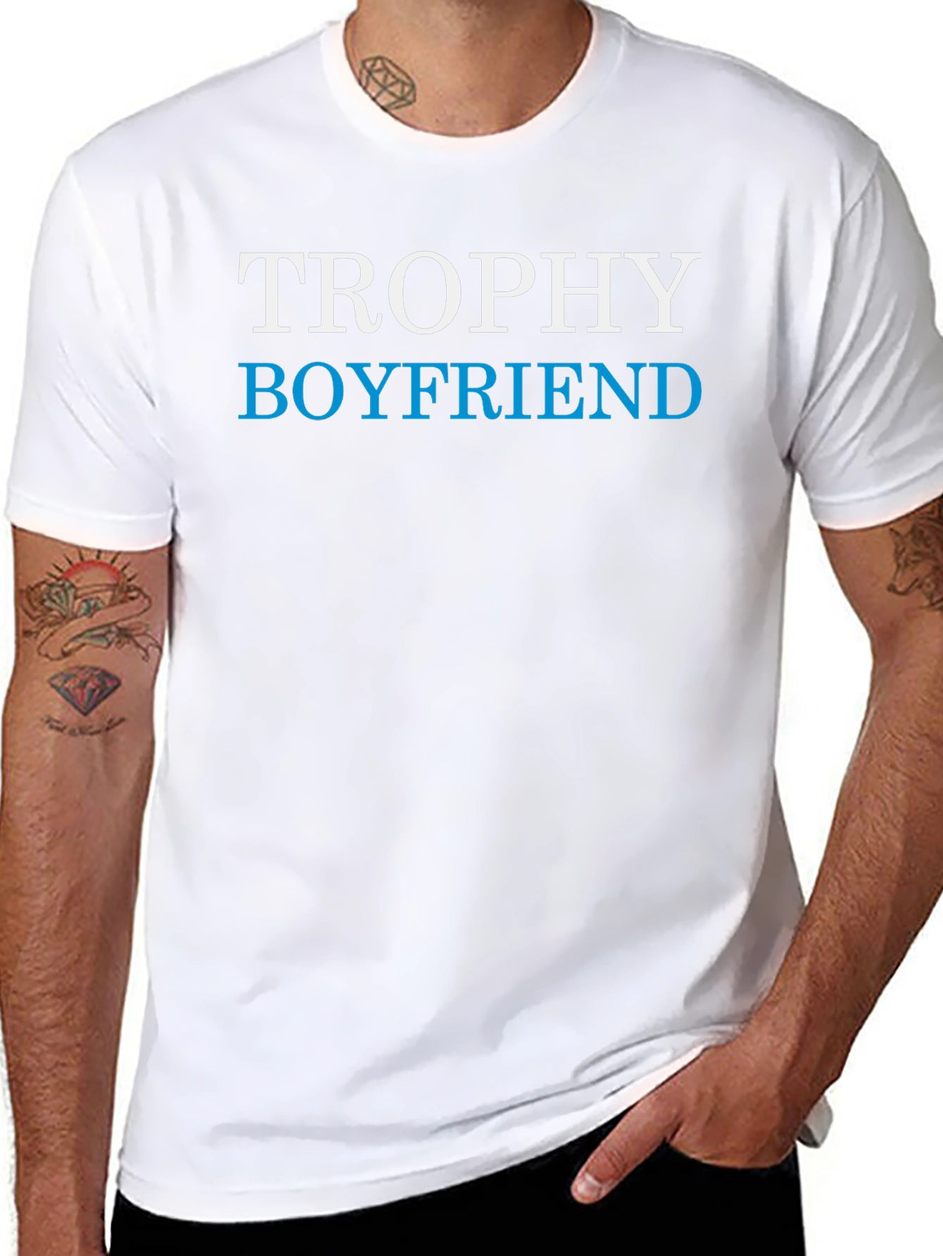 Trophy Boyfriend Graphic T-Shirt - Black
