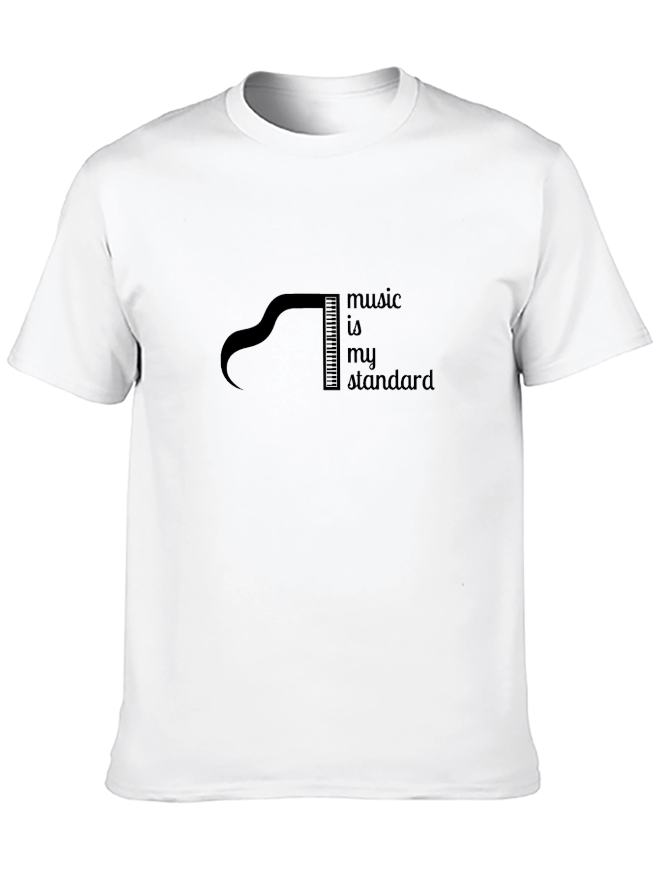 Music is My Standard Black T-Shirt