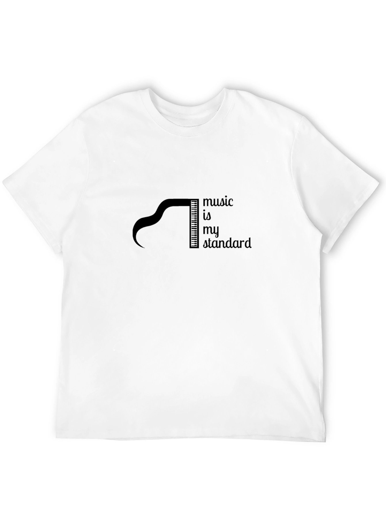 Music is My Standard Black T-Shirt