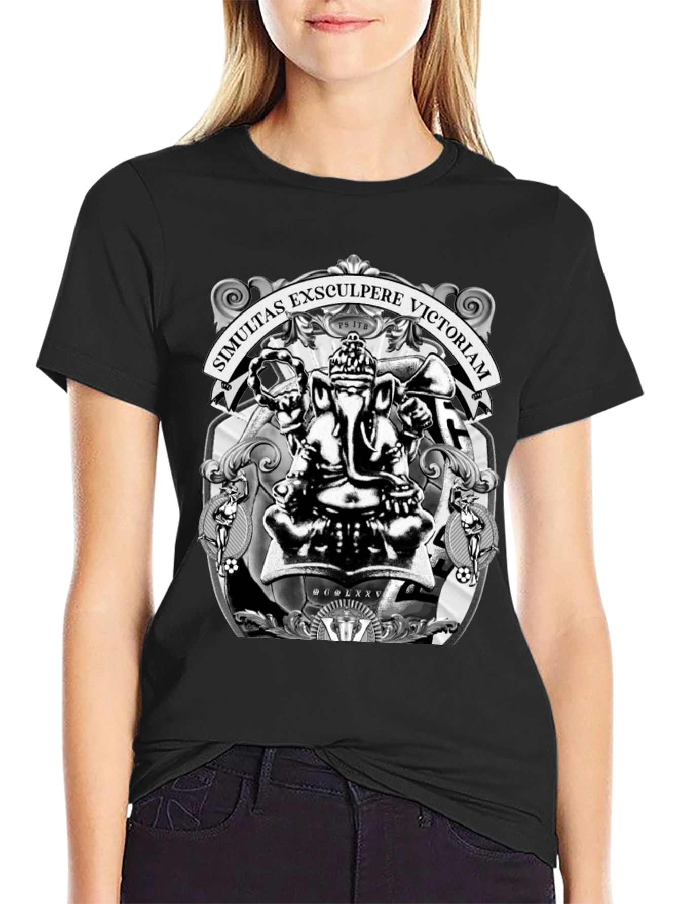 Ganesha T-Shirt - Simultas Exsculpere Victoriam Design
