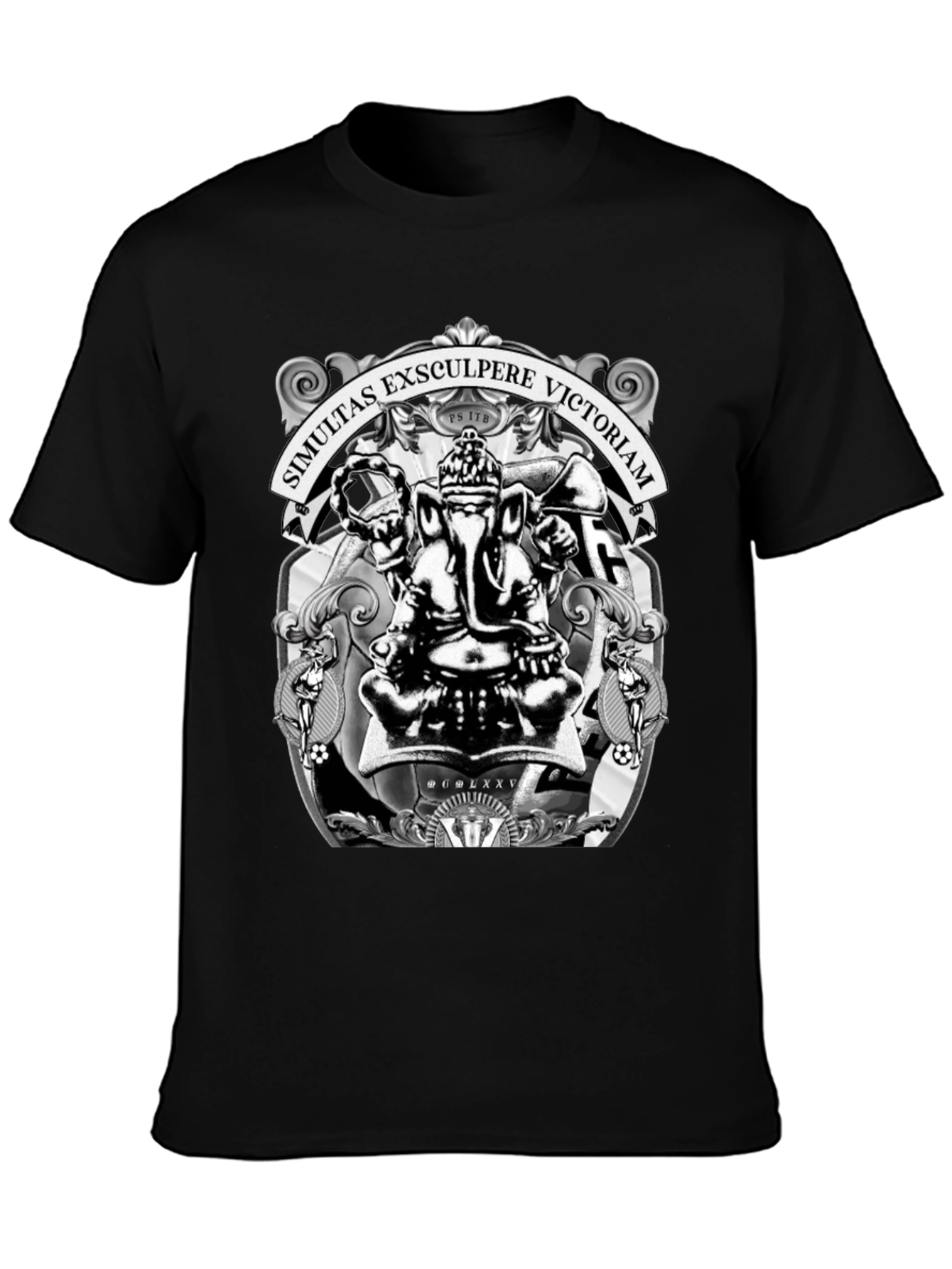 Ganesha T-Shirt - Simultas Exsculpere Victoriam Design