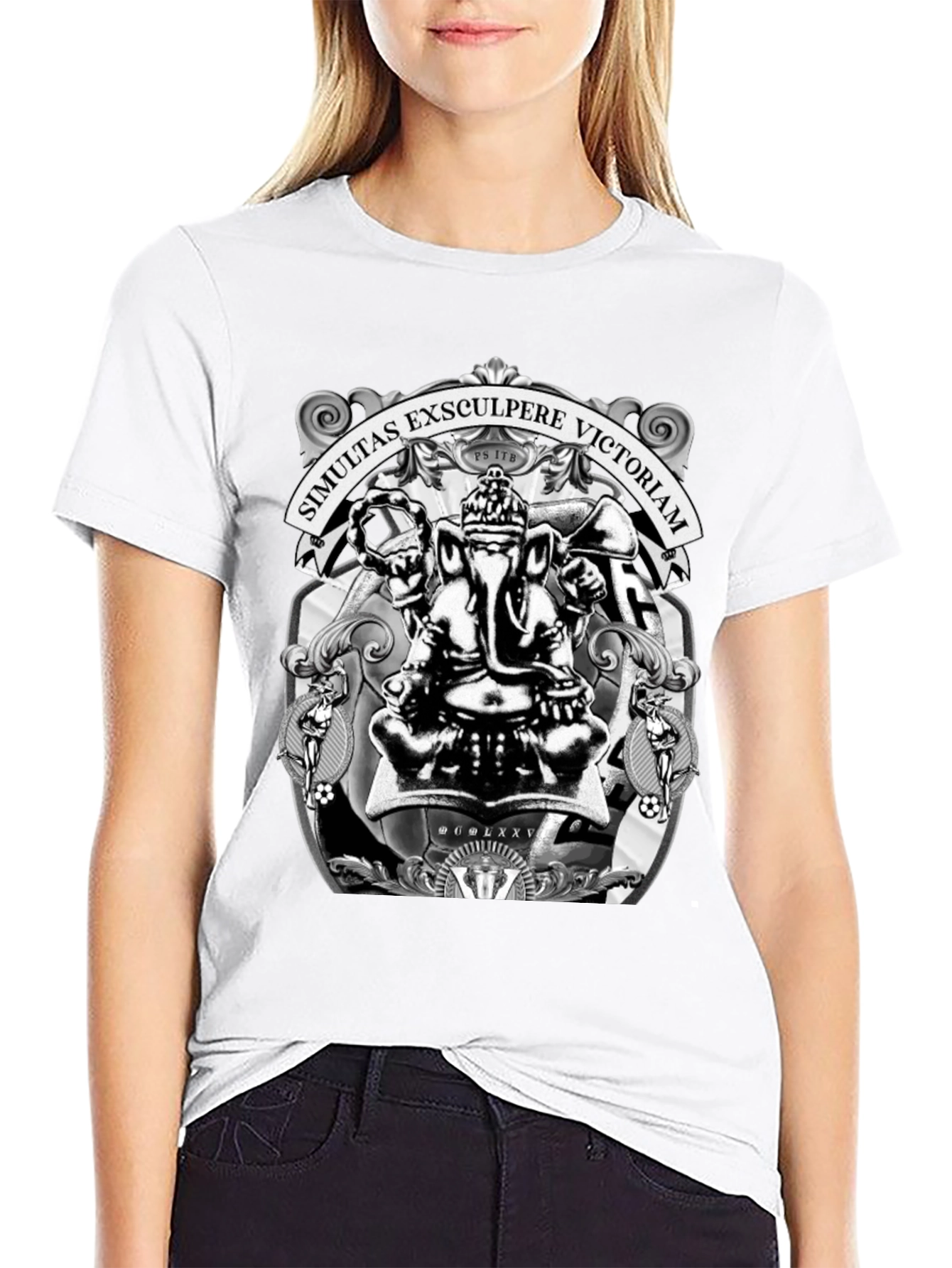 Ganesha T-Shirt - Simultas Exsculpere Victoriam Design