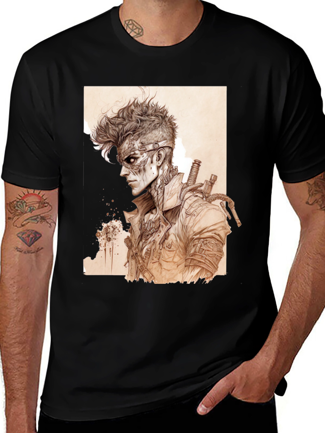 Cyberpunk Style Graphic T-Shirt
