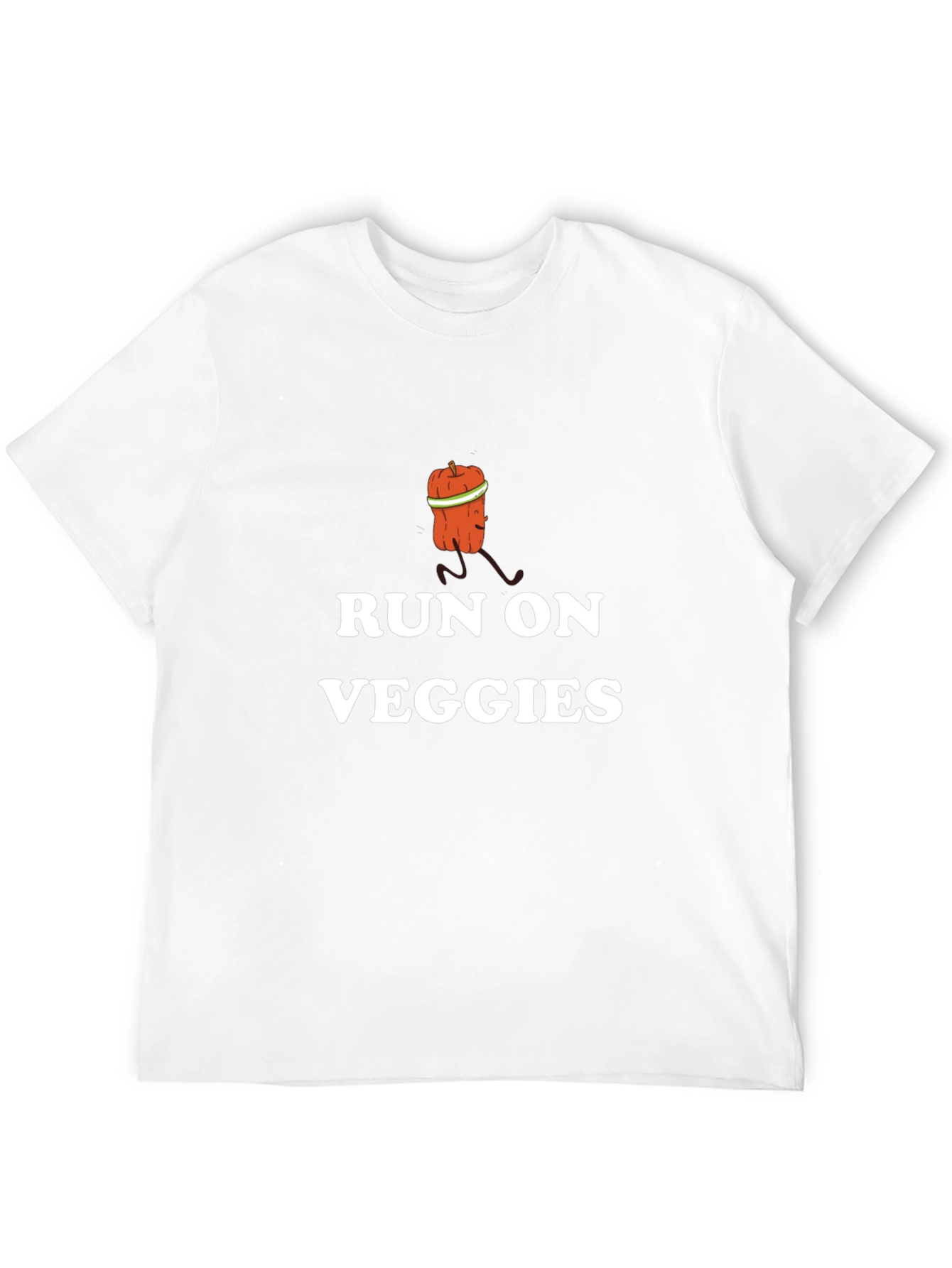 Run On Veggies T-Shirt - Funny Vegetarian Fitness Tee