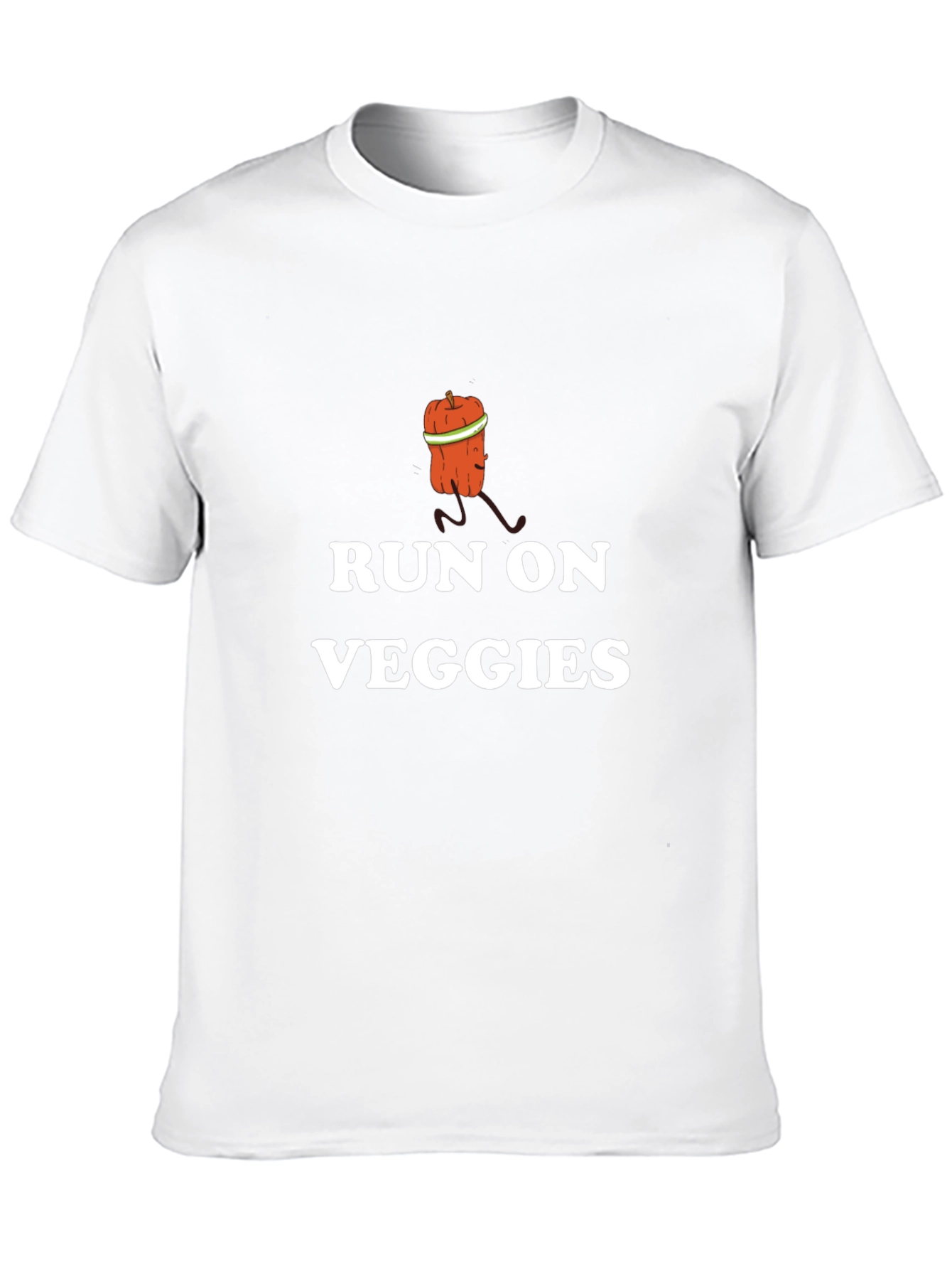 Run On Veggies T-Shirt - Funny Vegetarian Fitness Tee