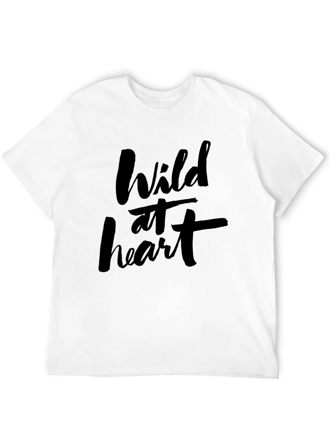 Wild at Heart Graphic Tee - Black Cotton T-Shirt