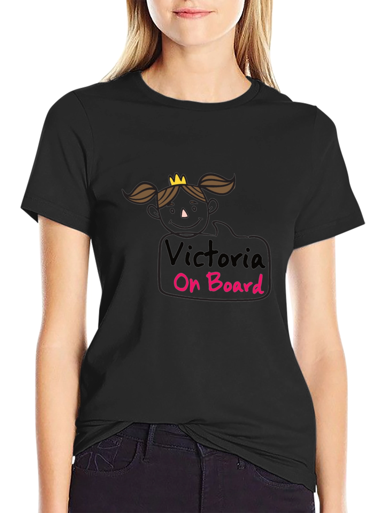 Victoria On Board Black T-Shirt