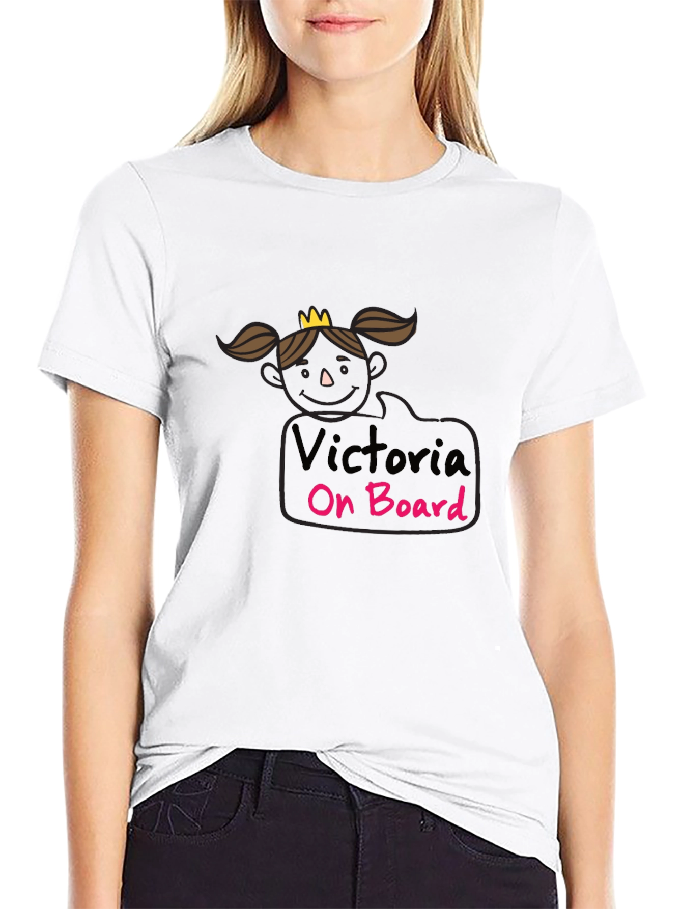 Victoria On Board Black T-Shirt