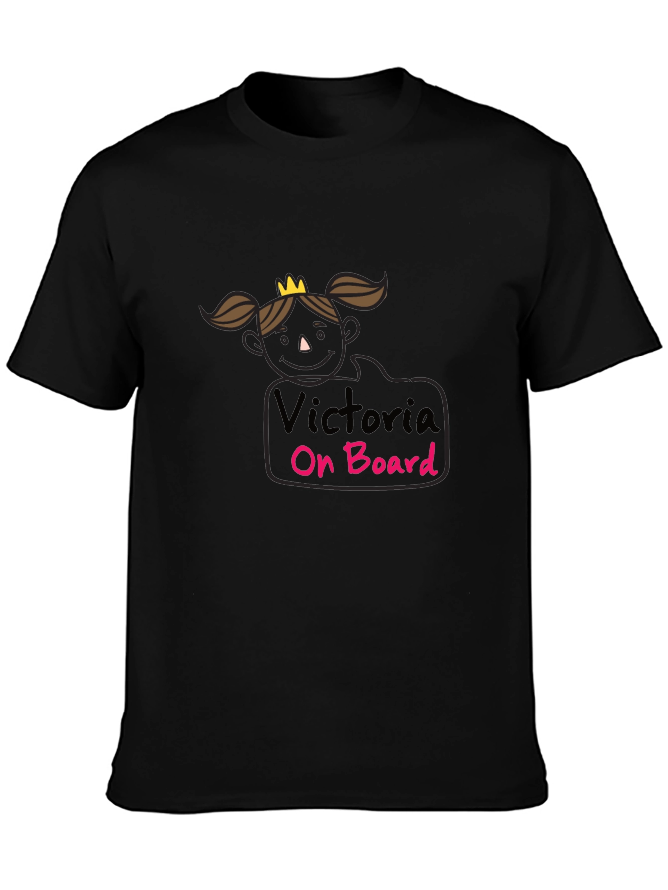 Victoria On Board Black T-Shirt
