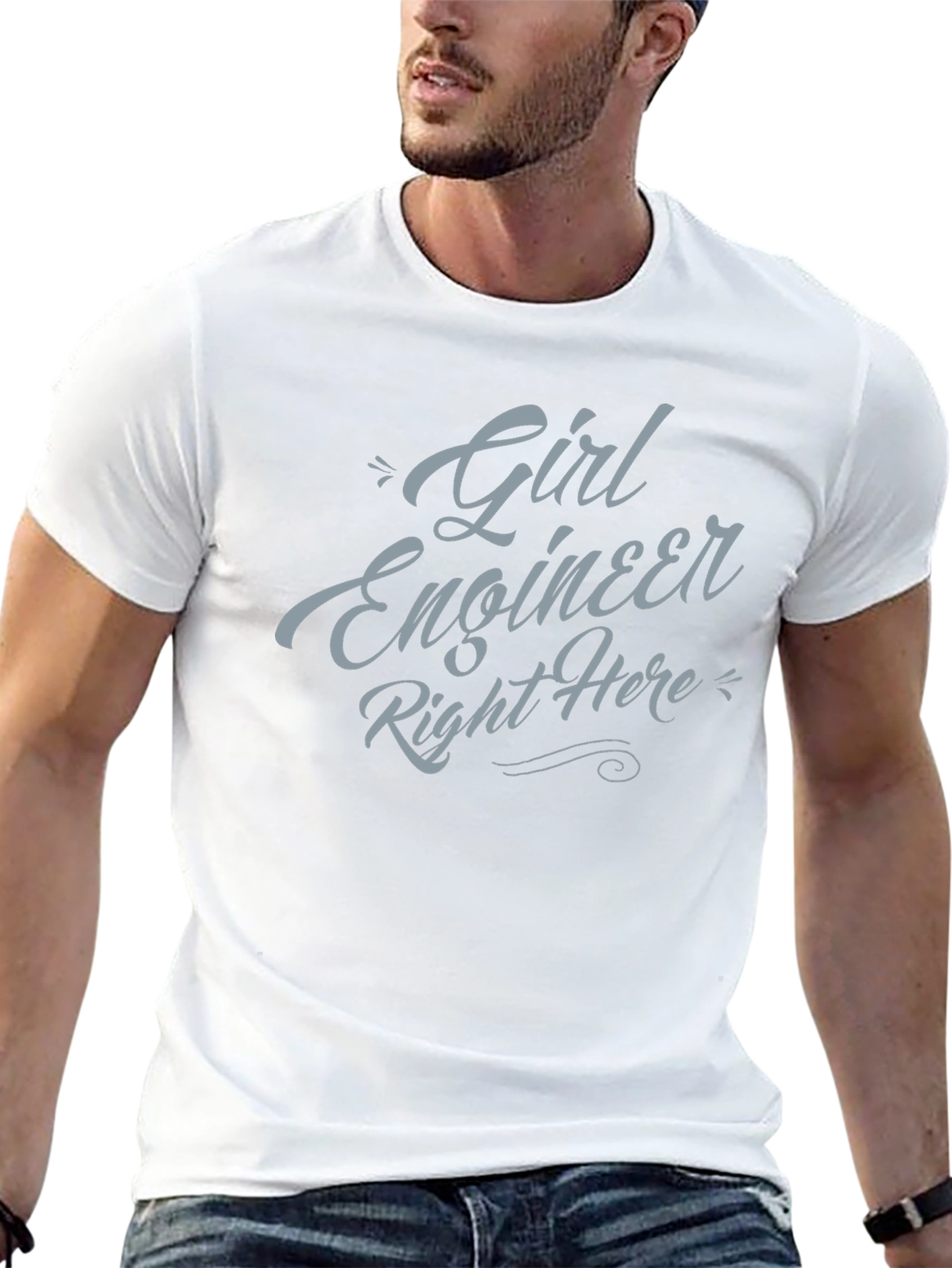 Girl Engineer Right Here T-Shirt
