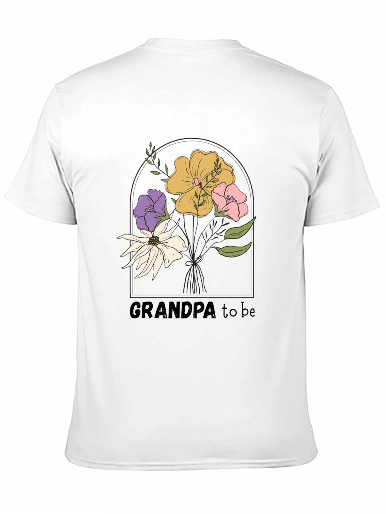 Grandpa To Be Floral Graphic Tee