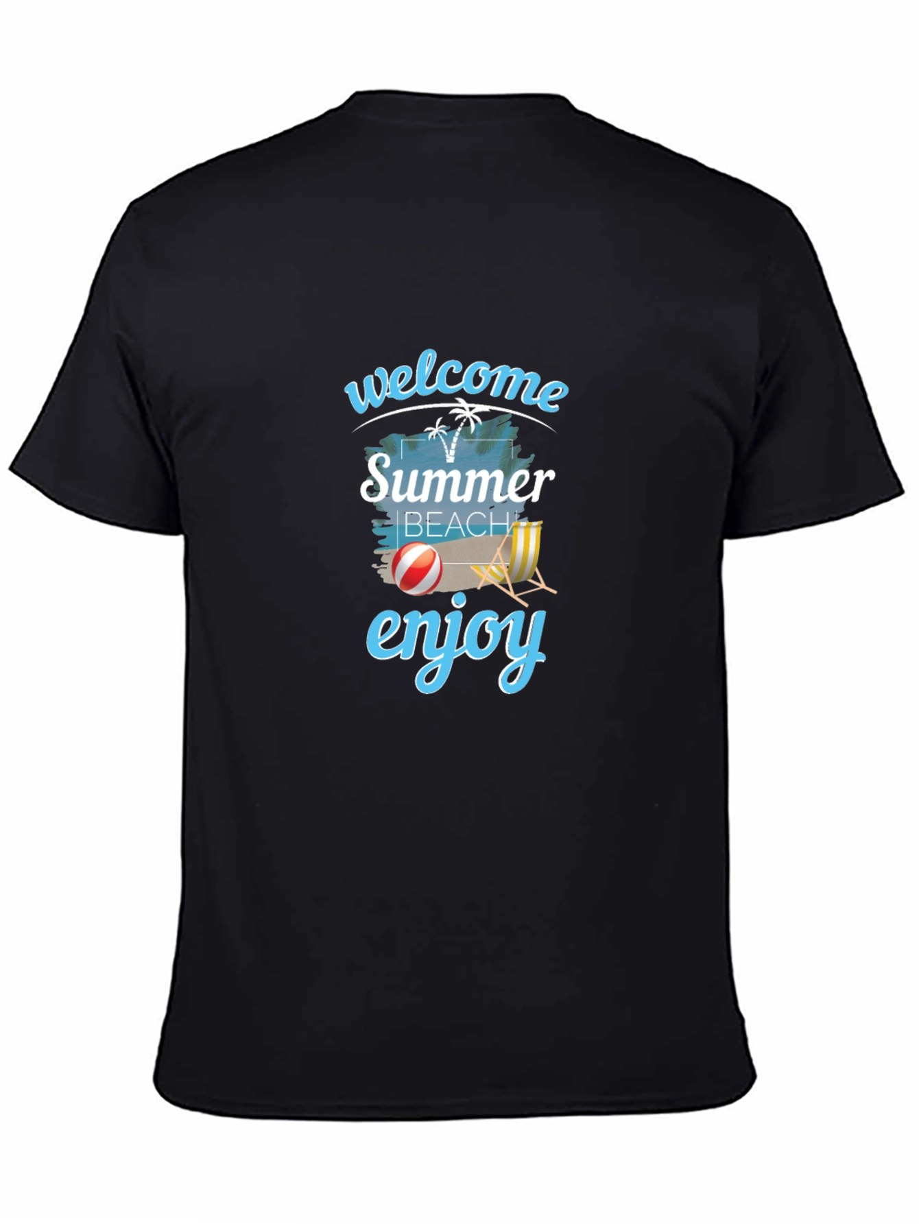 Summer Beach T-Shirt - Welcome & Enjoy Vacation Vibes