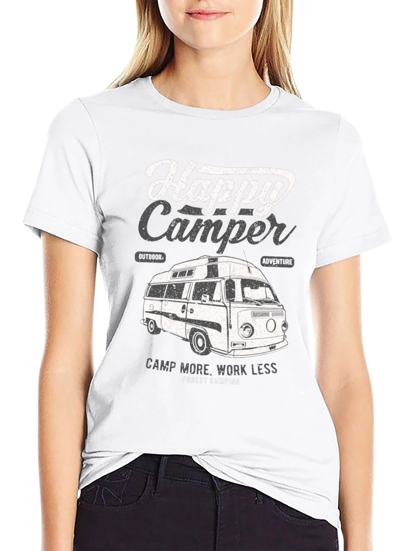 Happy Camper T-Shirt - Camping Adventure