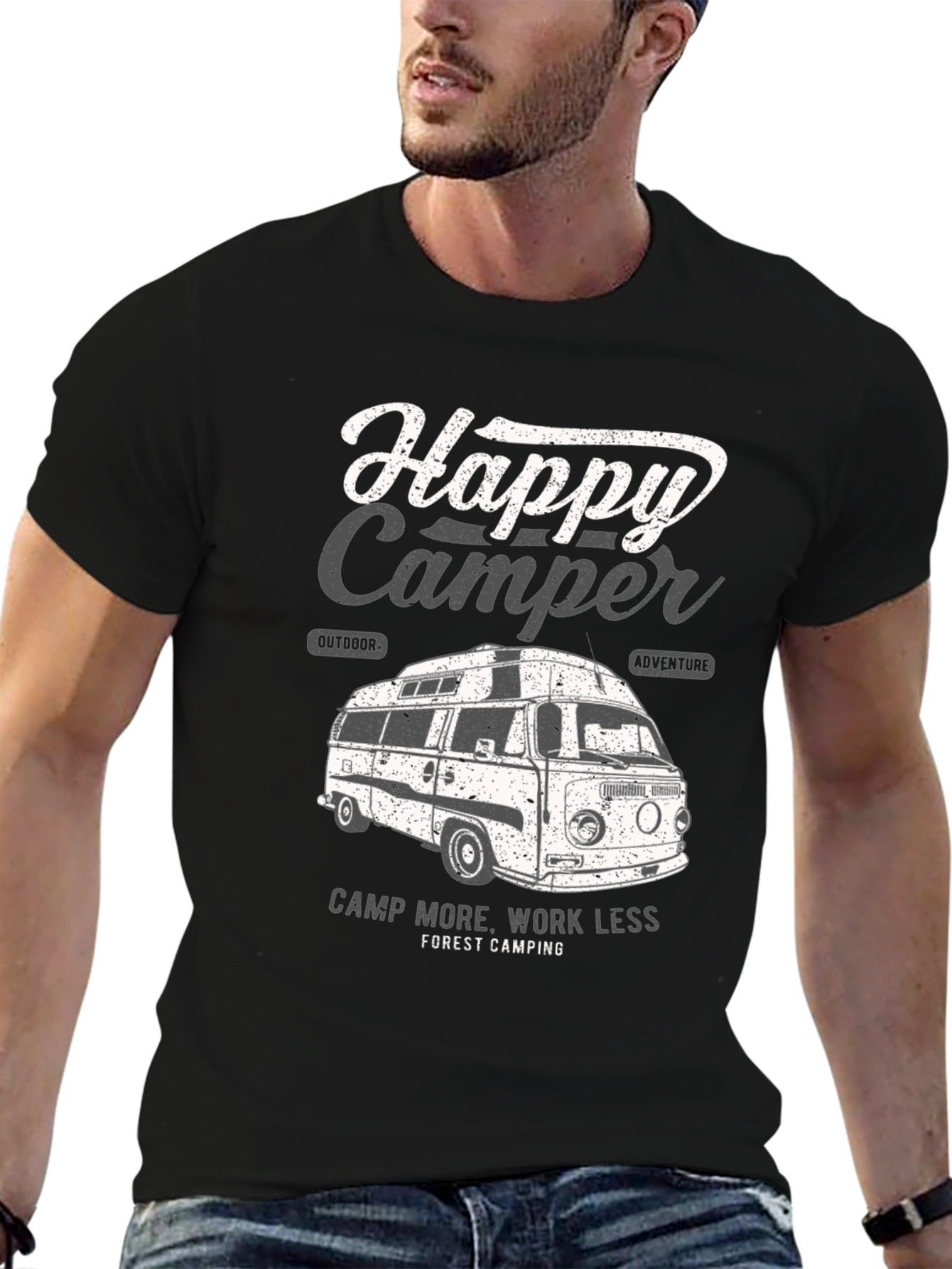 Happy Camper T-Shirt - Camping Adventure