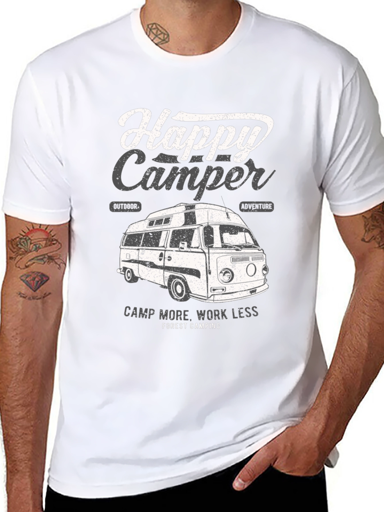 Happy Camper T-Shirt - Camping Adventure