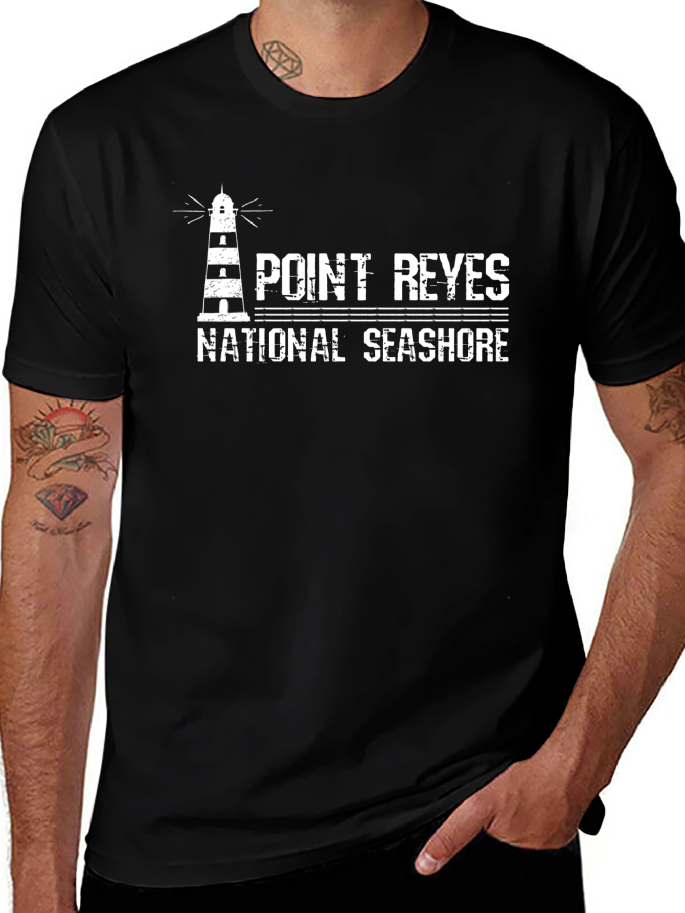 Point Reyes National Seashore Black T-Shirt