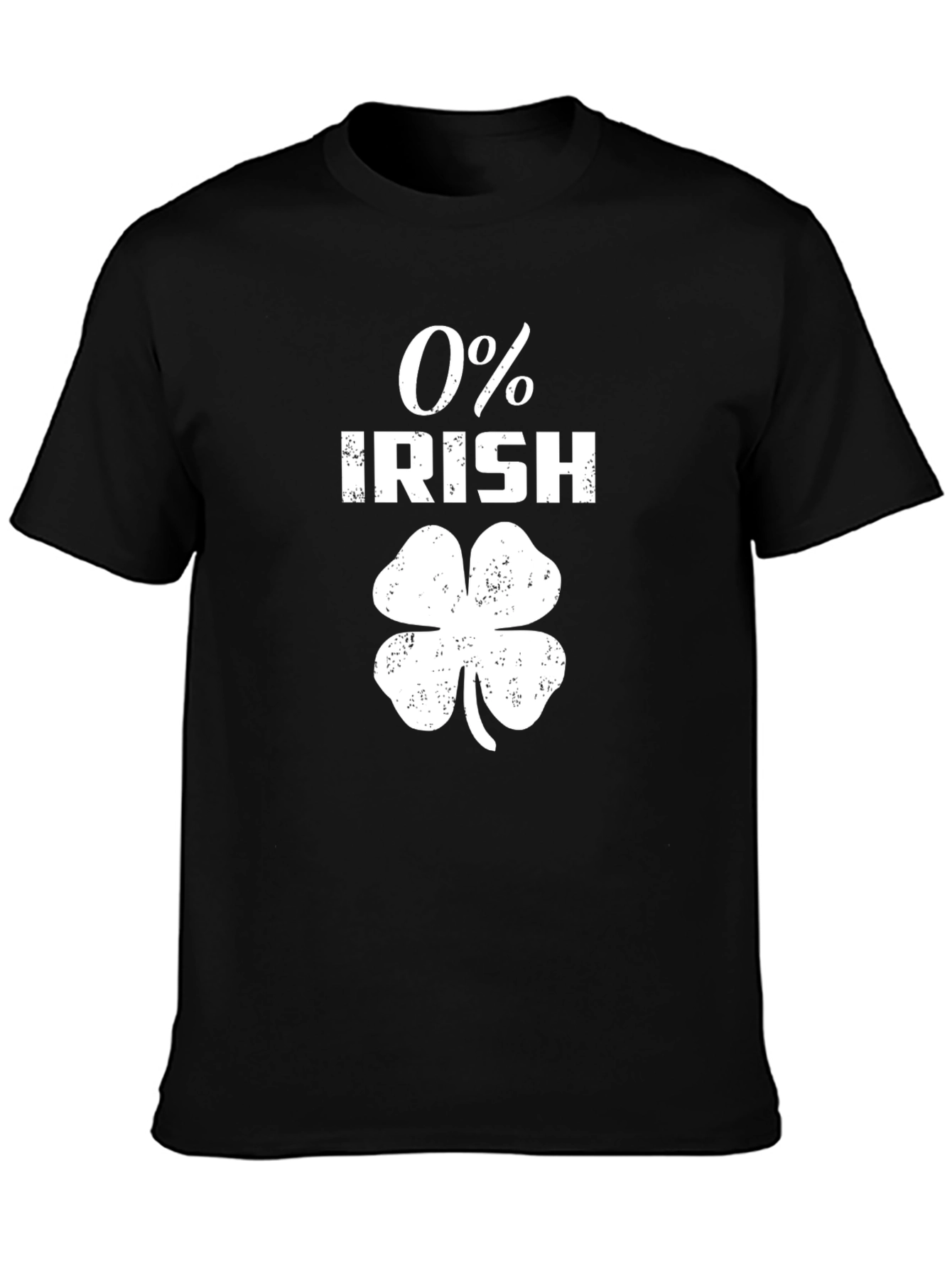 Funny 0% Irish St. Patricks Day Graphic T-Shirt