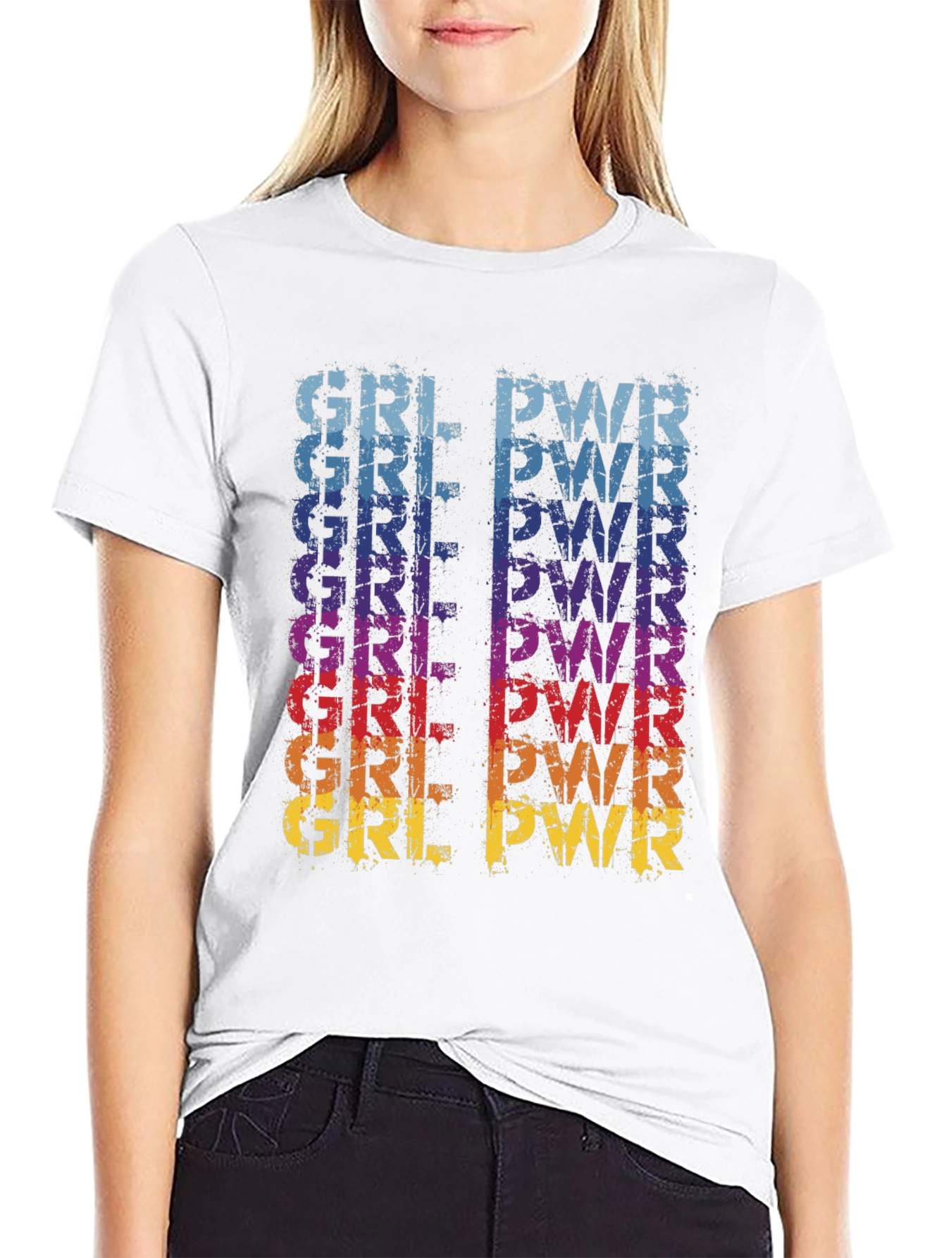 GRL PWR Graphic Print T-Shirt