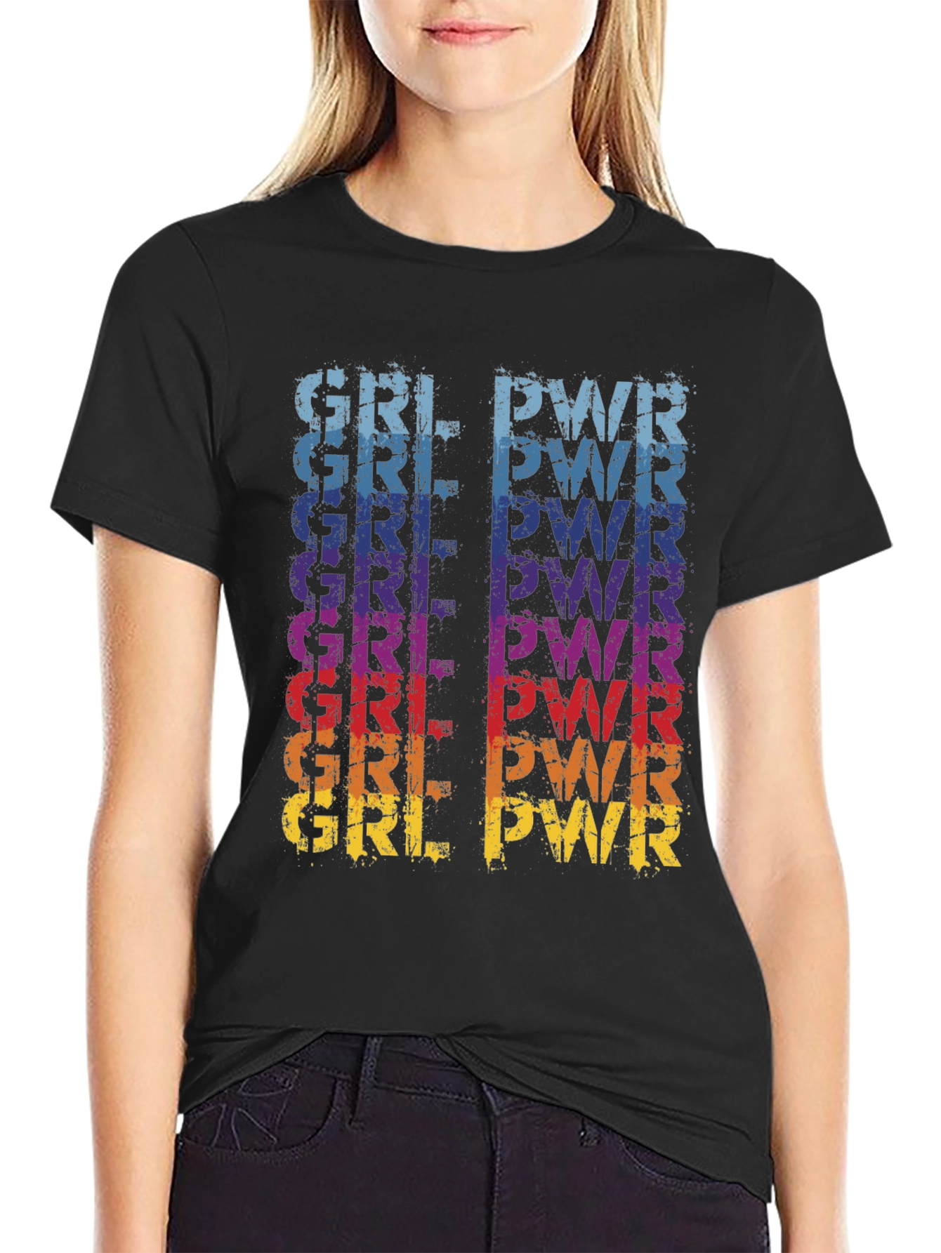 GRL PWR Graphic Print T-Shirt