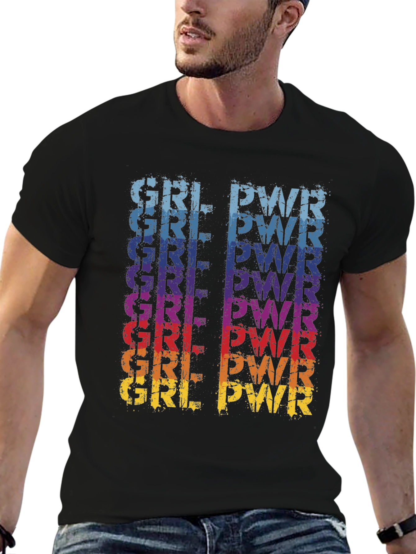 GRL PWR Graphic Print T-Shirt