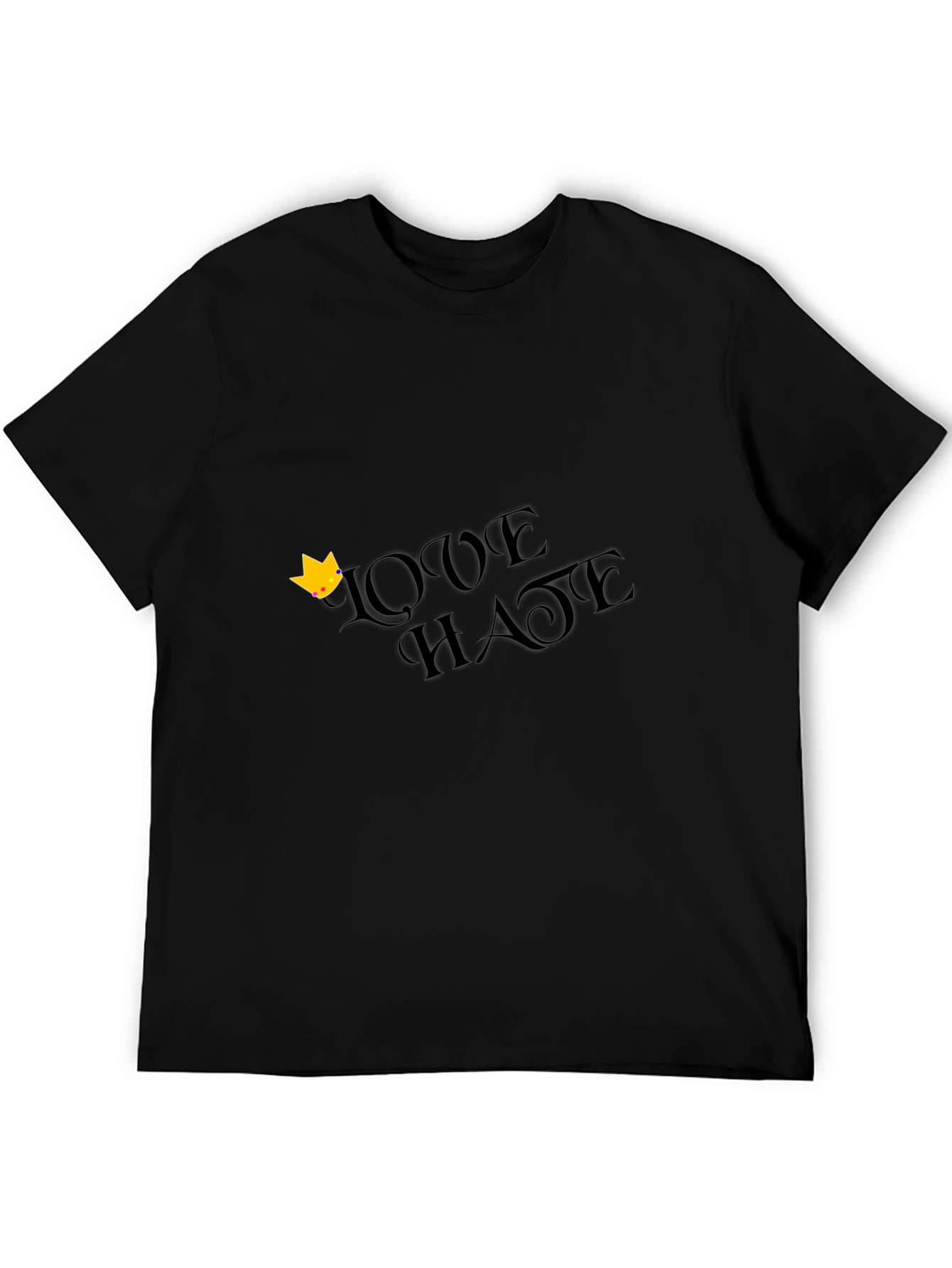 Love Hate Graphic Print T-Shirt - Casual Comfort