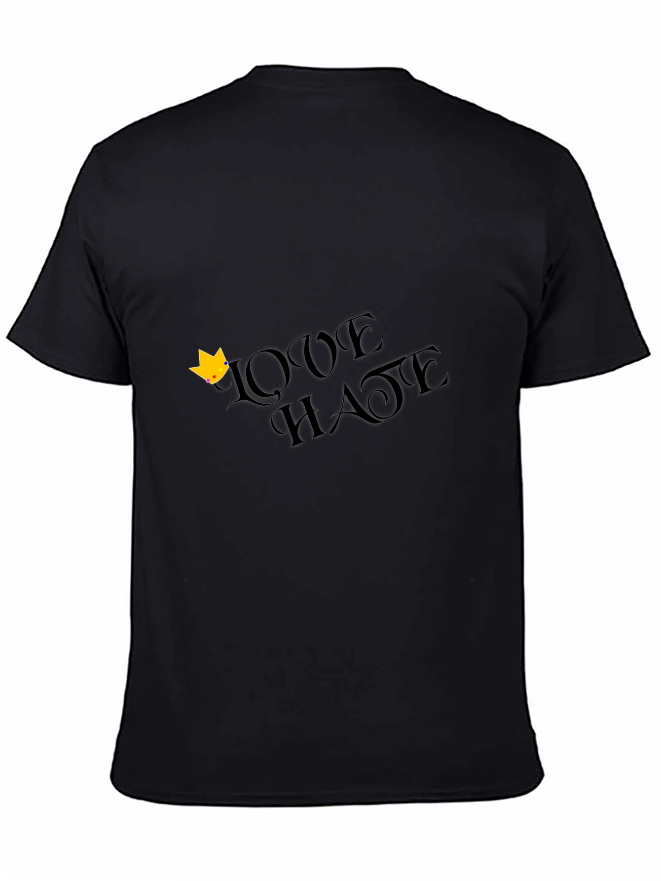 Love Hate Graphic Print T-Shirt - Casual Comfort