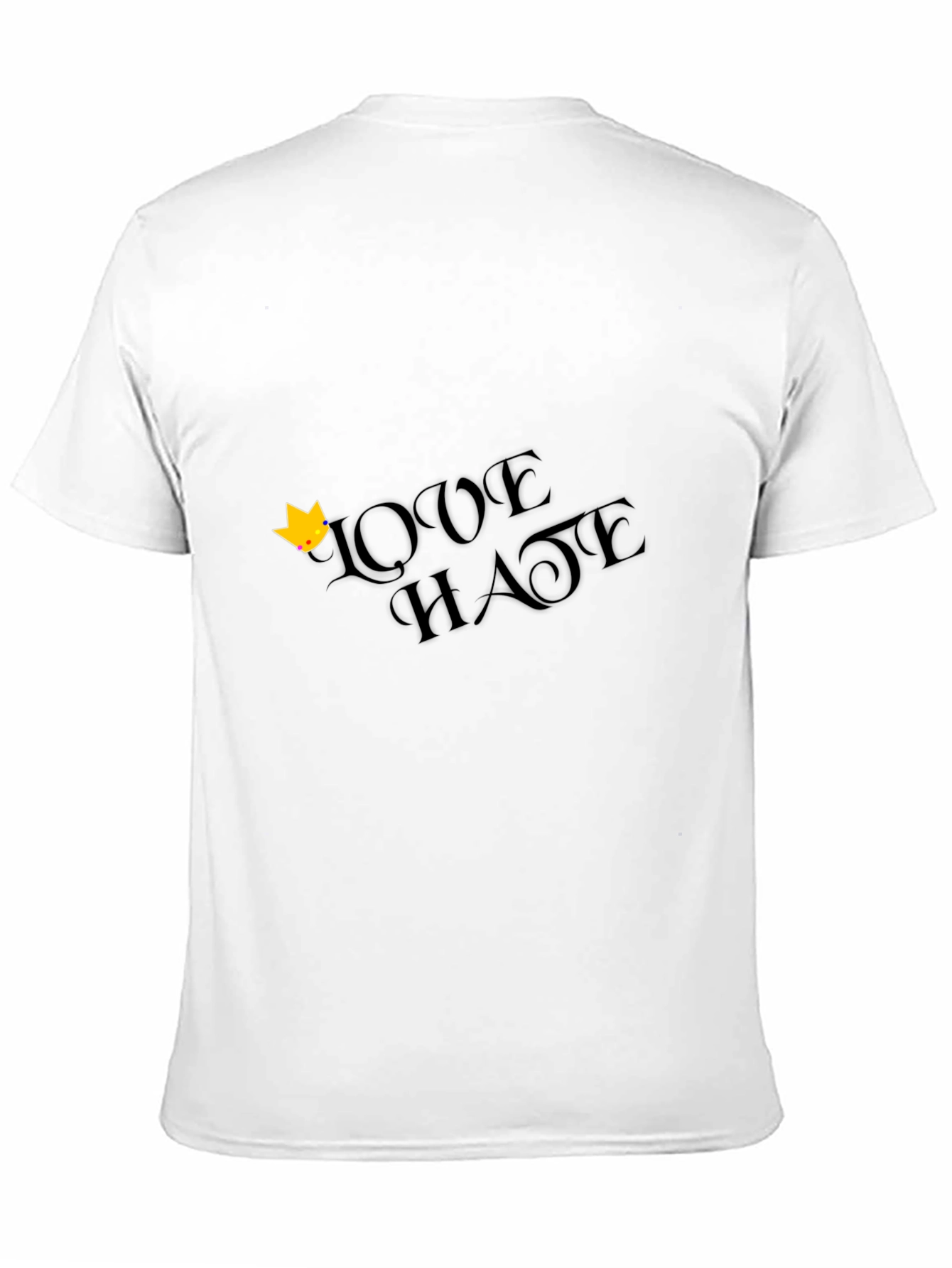 Love Hate Graphic Print T-Shirt - Casual Comfort